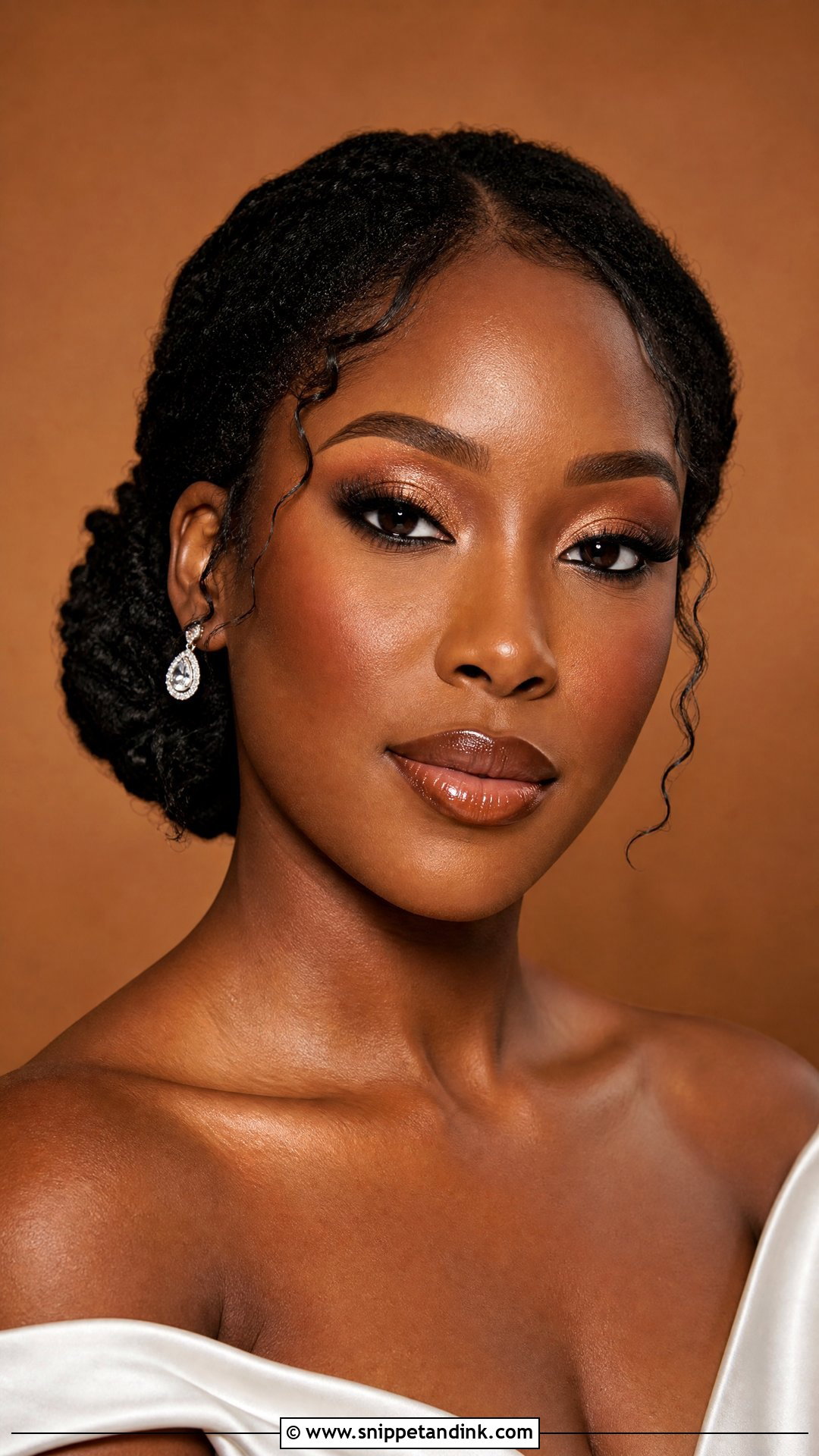 Natural Glam Bridal Makeup For Black Brides - Snippet and Ink - 25 Natural Glam Bridal Makeup Ideas
