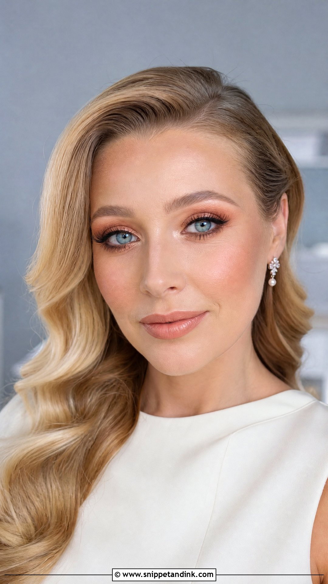 Natural Glam Bridal Makeup For Blue Eyes - Snippet and Ink - 25 Natural Glam Bridal Makeup Ideas