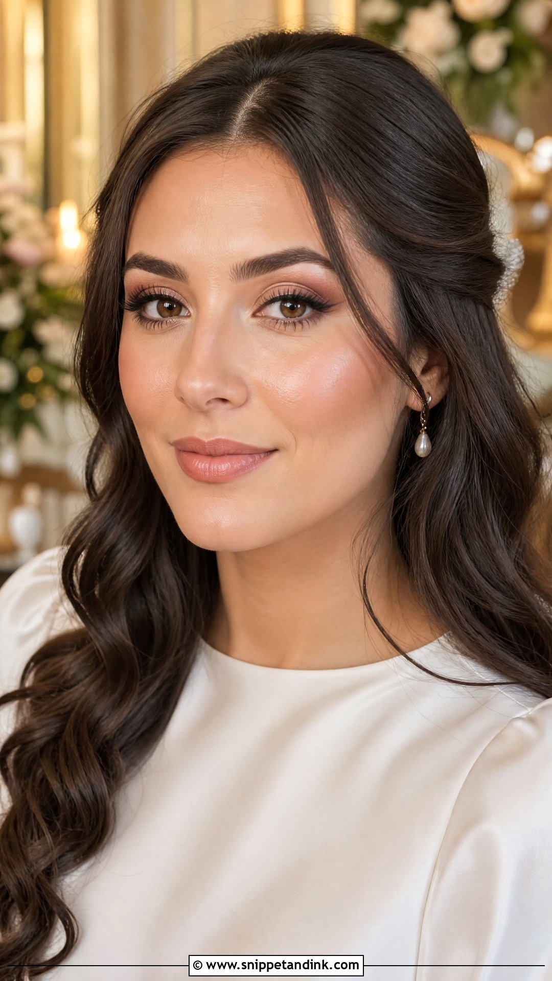 Natural Glam Bridal Makeup For Brown Eyes - Snippet and Ink - 20 Natural Glam Bridal Makeup for Brown Eyes