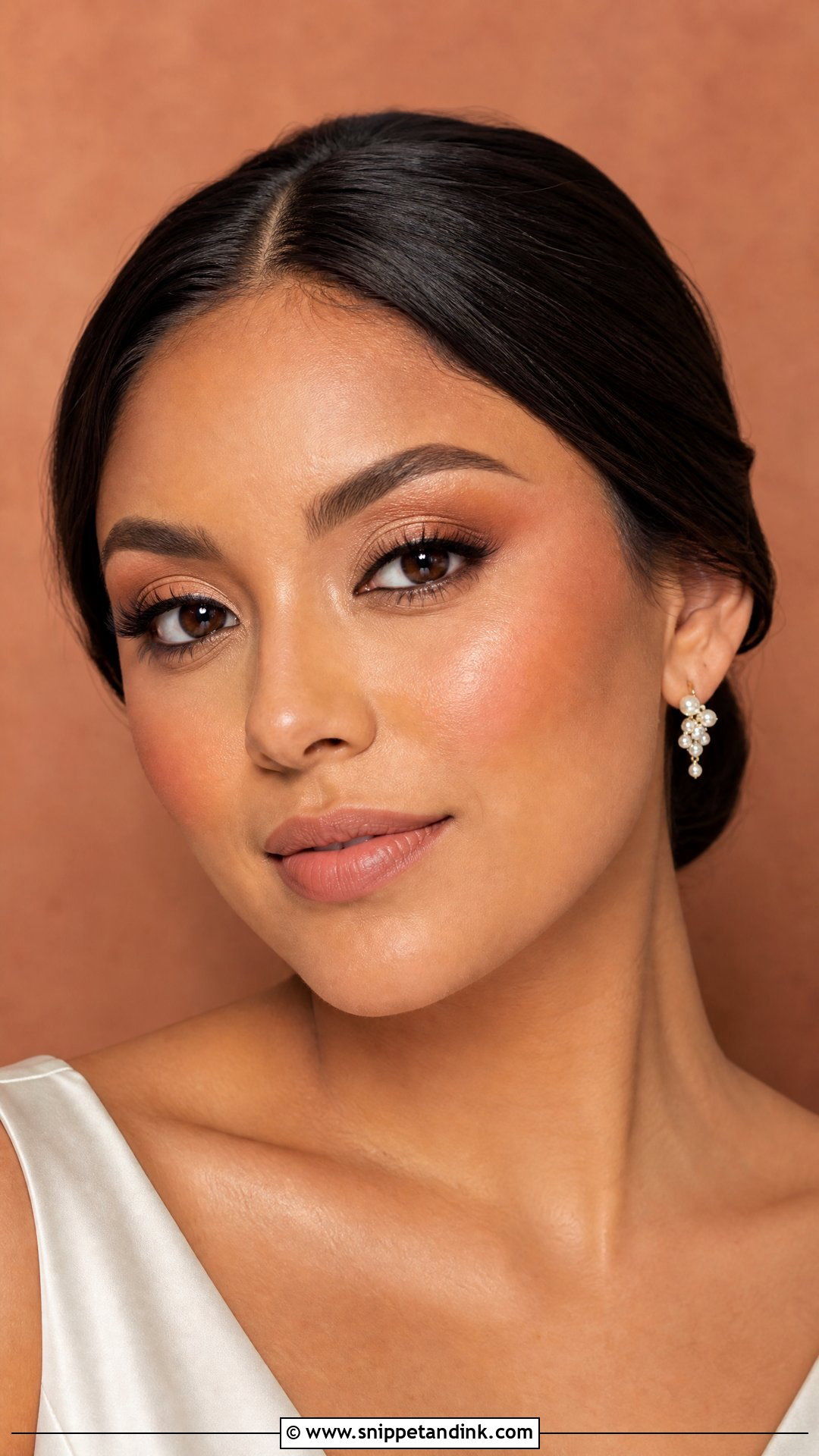 Natural Glam Bridal Makeup For Brown Eyes - Snippet and Ink - 25 Natural Glam Bridal Makeup Ideas