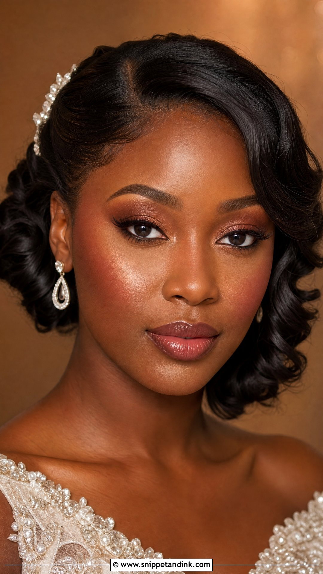 Natural Glam Bridal Makeup For Dark Skin - Snippet and Ink - 25 Natural Glam Bridal Makeup Ideas