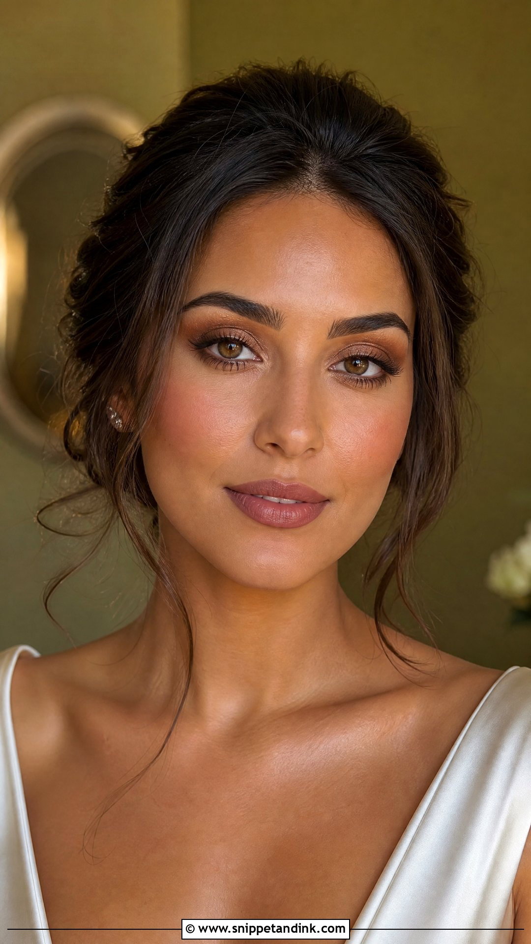 Natural Glam Bridal Makeup For Olive Skin - Snippet and Ink - 25 Natural Glam Bridal Makeup Ideas