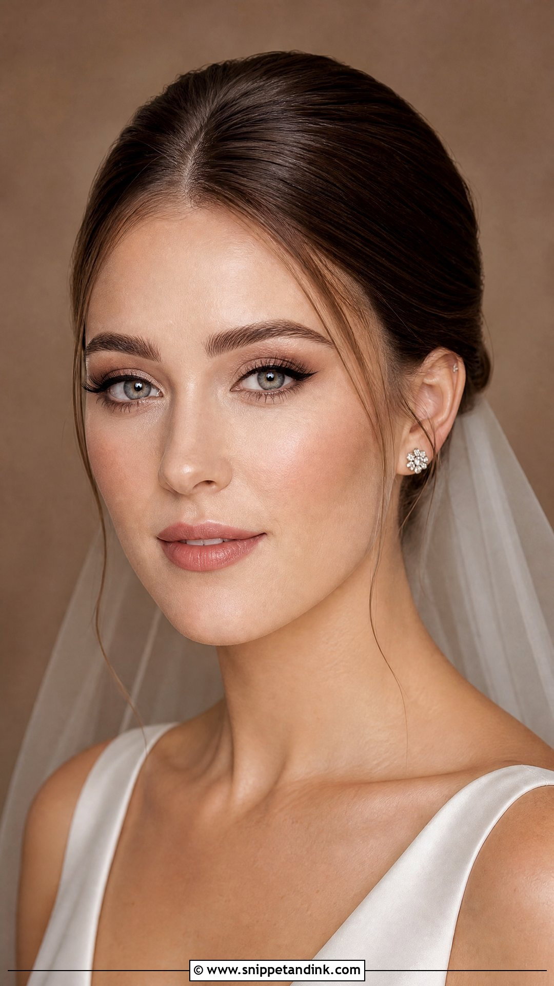 Natural Glam Bridal Makeup With Matte Skin - Snippet and Ink - 25 Natural Glam Bridal Makeup Ideas