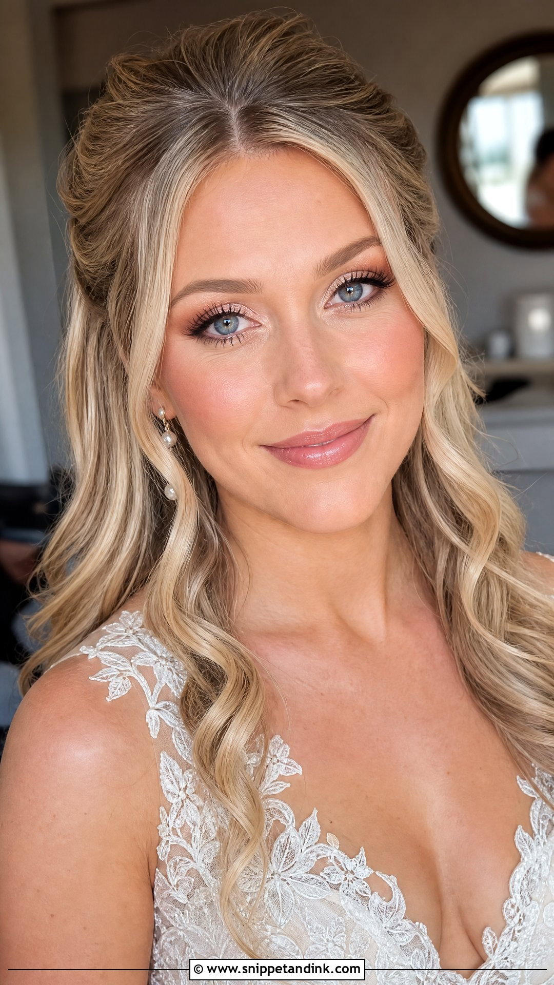 Natural Glam Wedding Makeup For Blonde Hair And Blue Eyes - Snippet and Ink - 25 Natural Glam Wedding Makeup for Blue Eyes