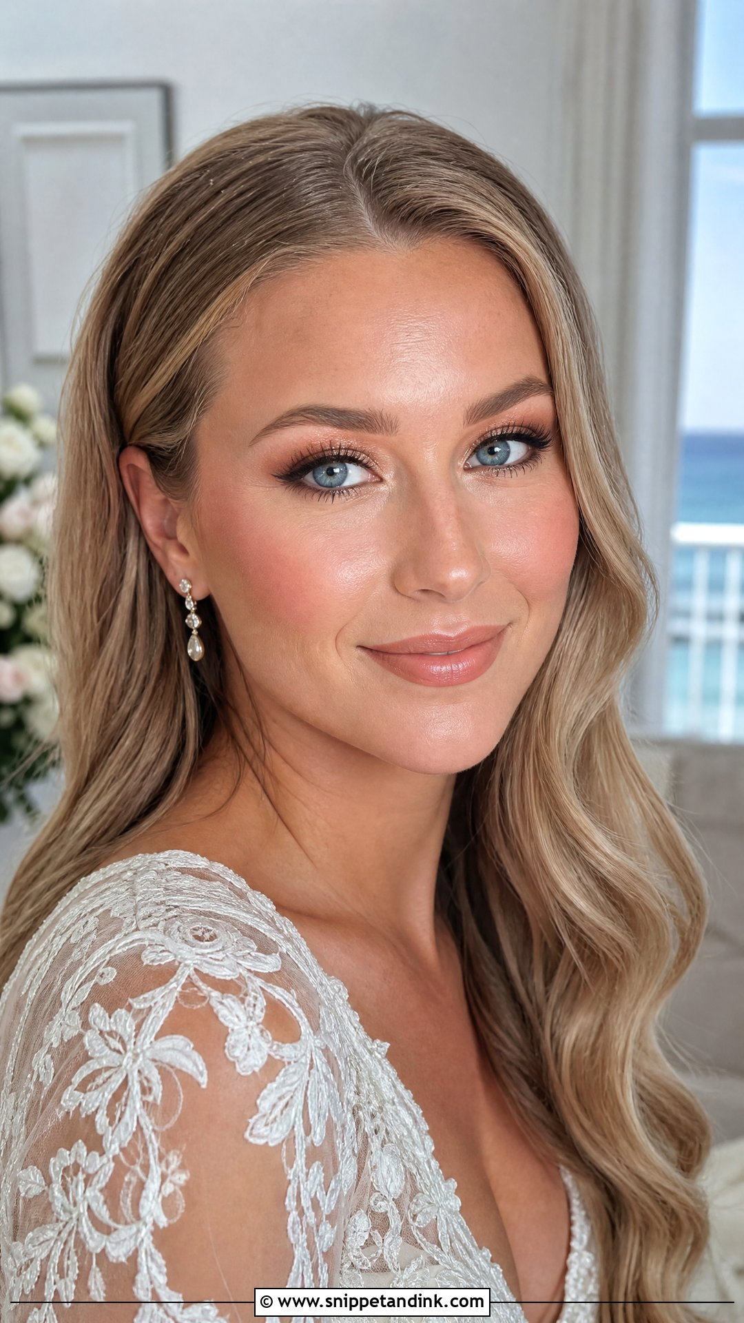 Natural Glam Wedding Makeup For Blue Eyes - Snippet and Ink - 30 Natural Glam Wedding Makeup Ideas