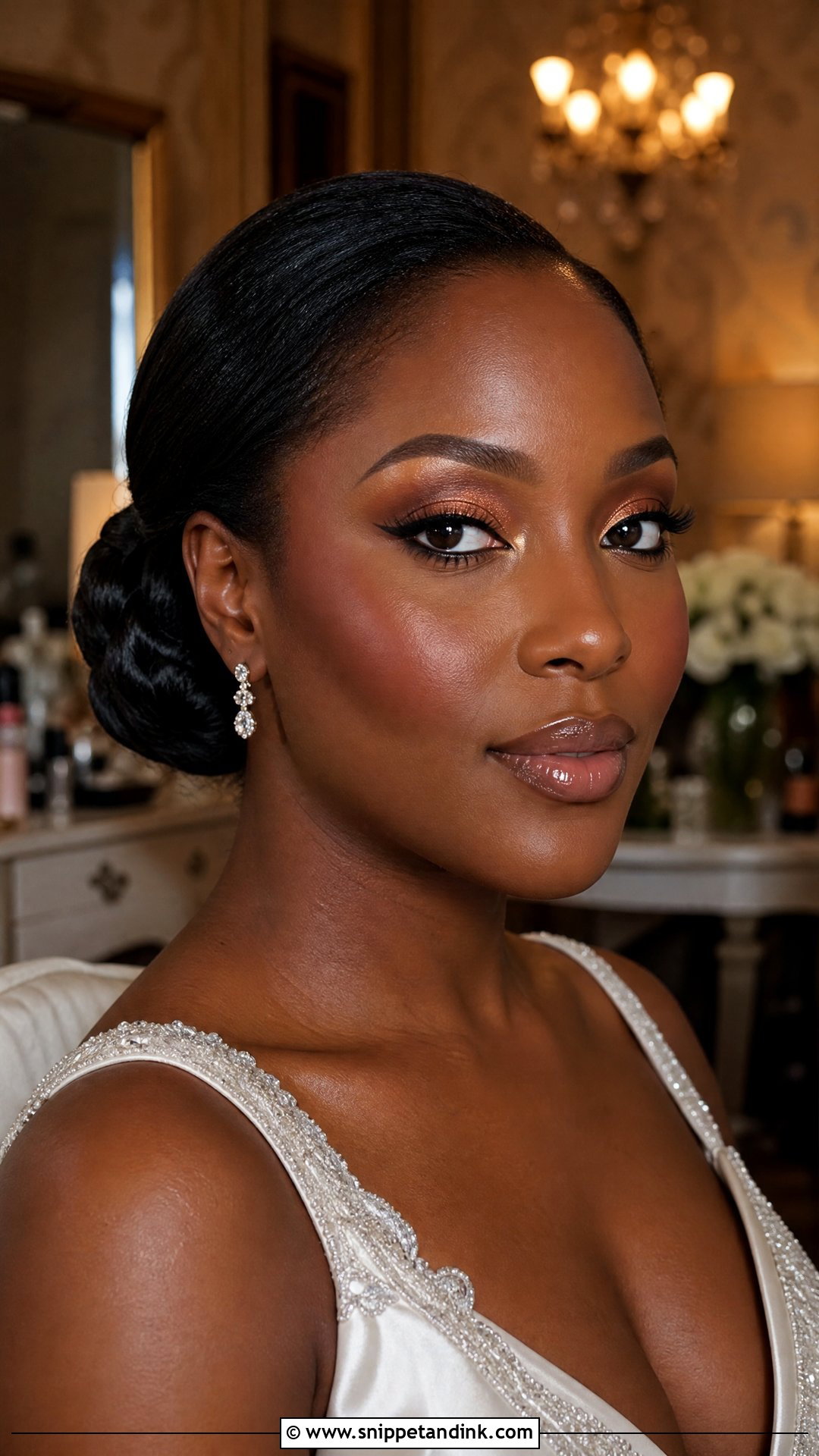 Natural Glam Wedding Makeup For Deep Skin - Snippet and Ink - 30 Natural Glam Wedding Makeup Ideas