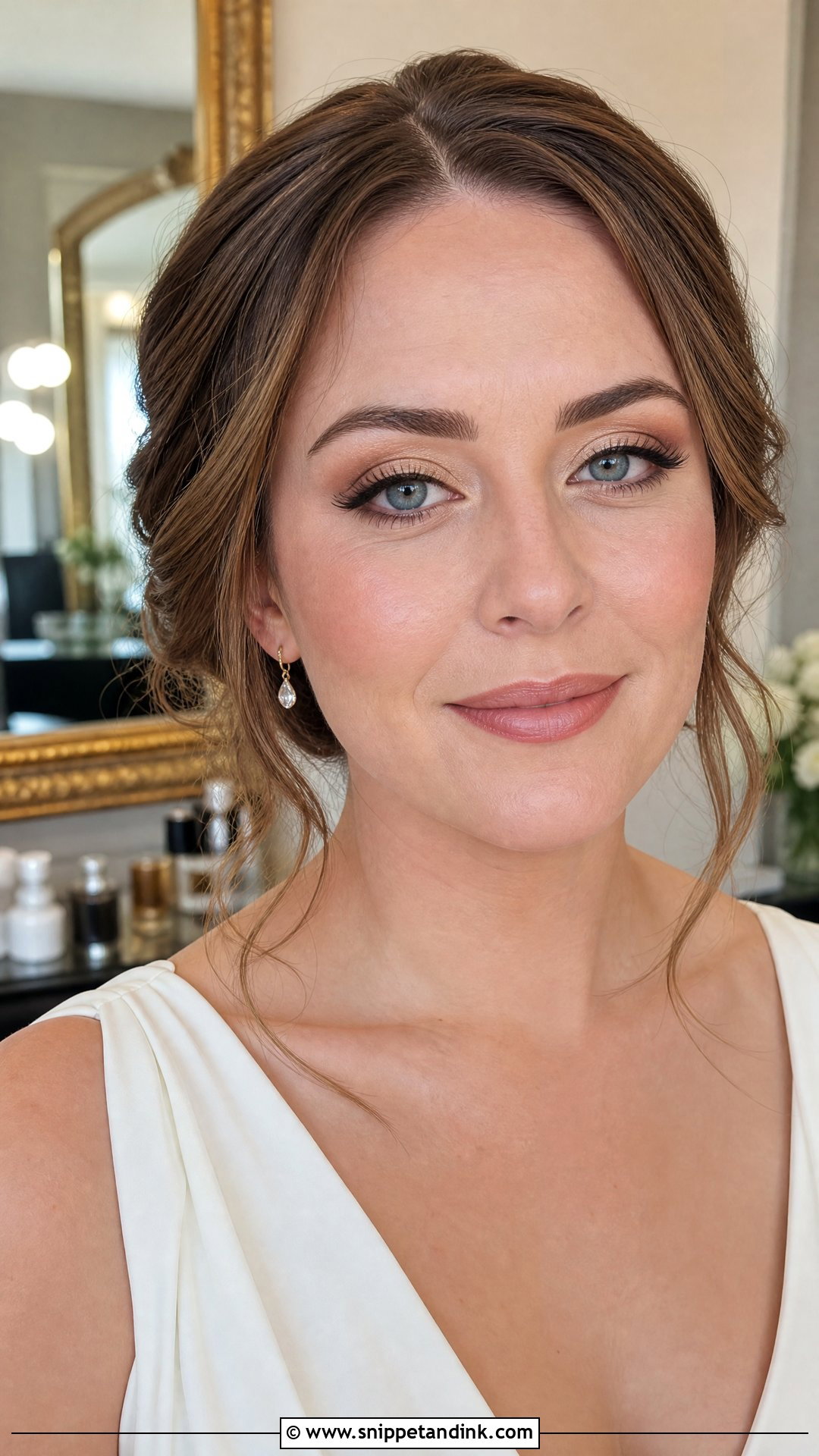 Natural Glam Wedding Makeup For Hooded Eyes - Snippet and Ink - 30 Natural Glam Wedding Makeup Ideas