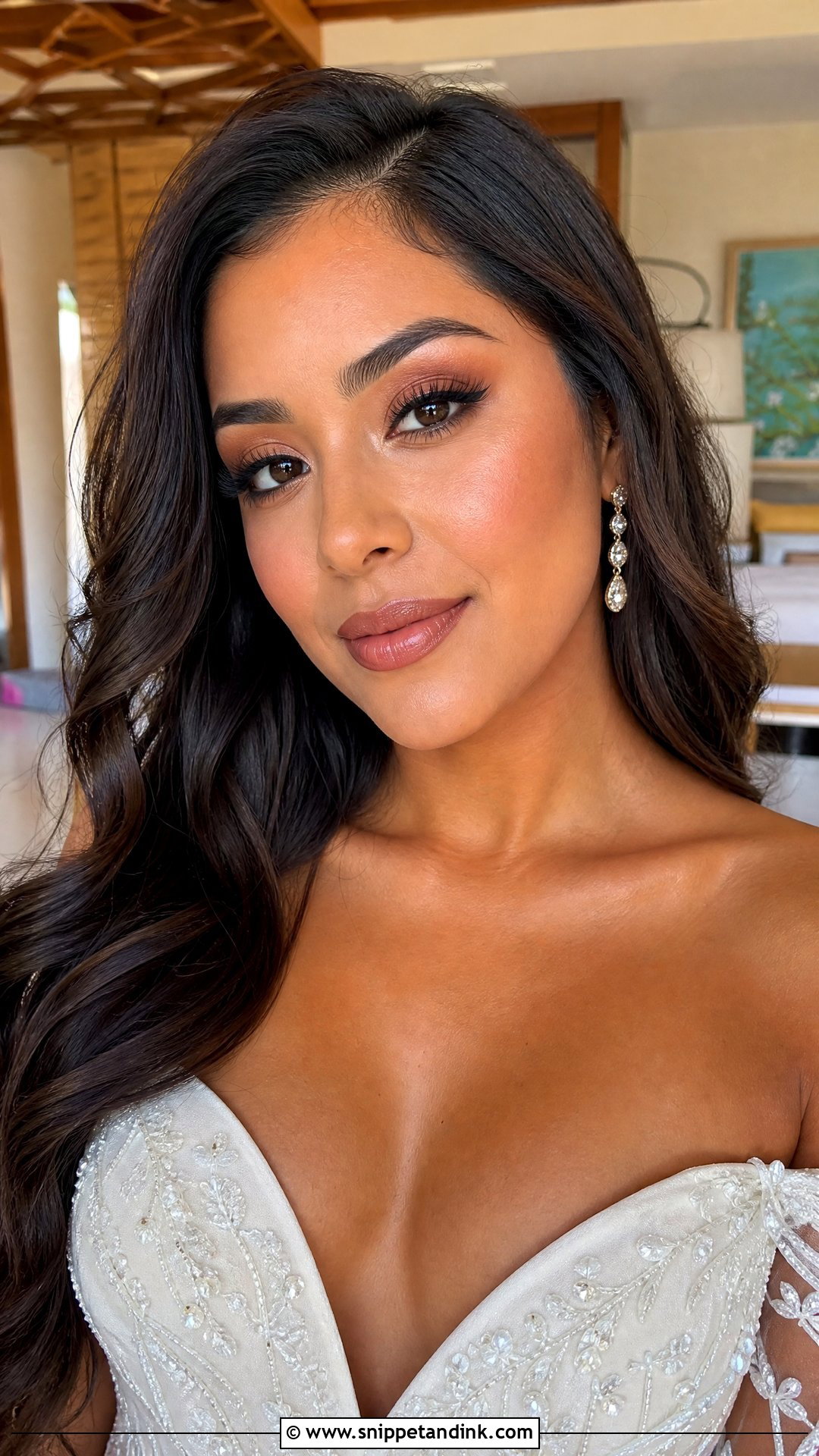 Natural Glam Wedding Makeup For Tan Skin - Snippet and Ink - 30 Natural Glam Wedding Makeup Ideas