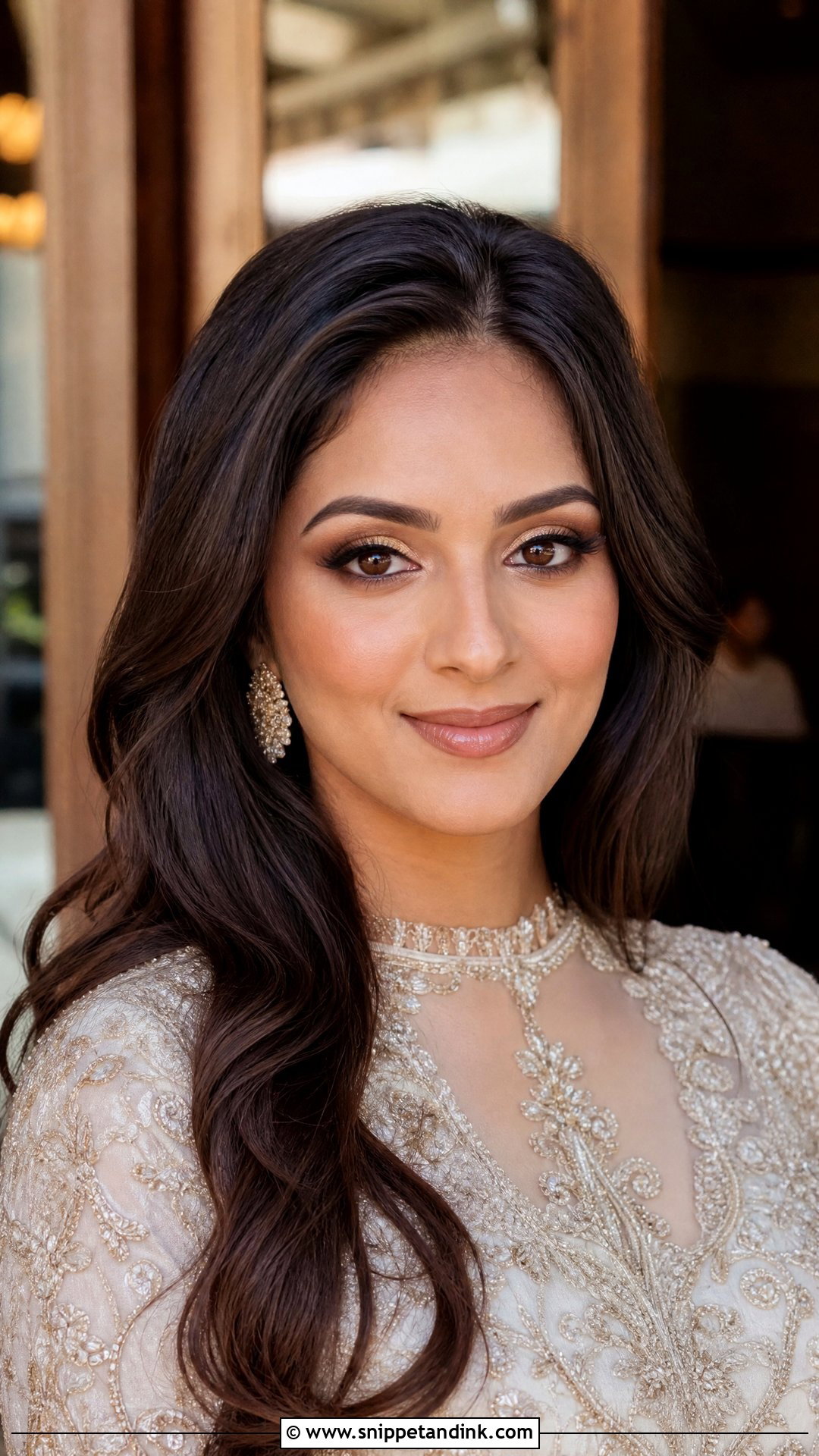 Natural Glam Wedding Makeup With Gold Shimmer - Snippet and Ink - 30 Natural Glam Wedding Makeup Ideas