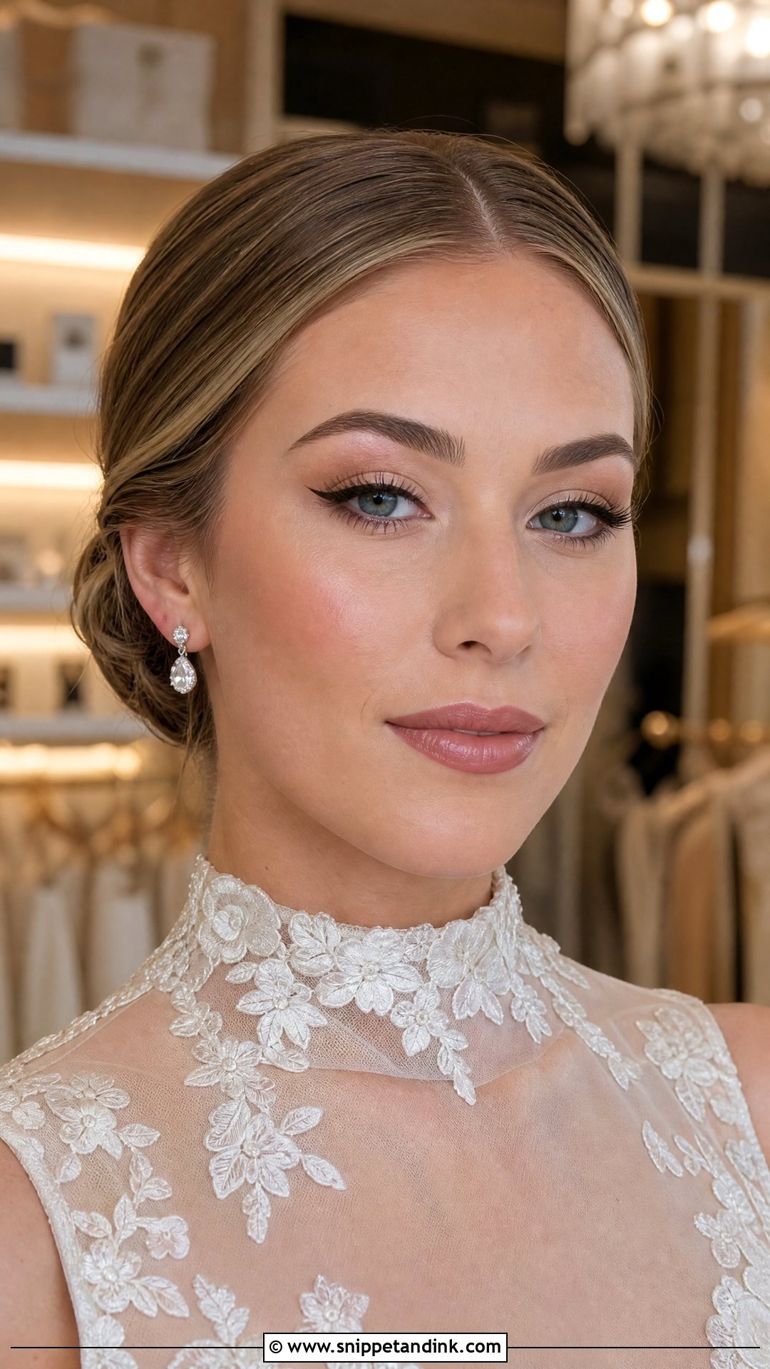 Natural Glam Wedding Makeup With Winged Liner - Snippet and Ink - 30 Natural Glam Wedding Makeup Ideas