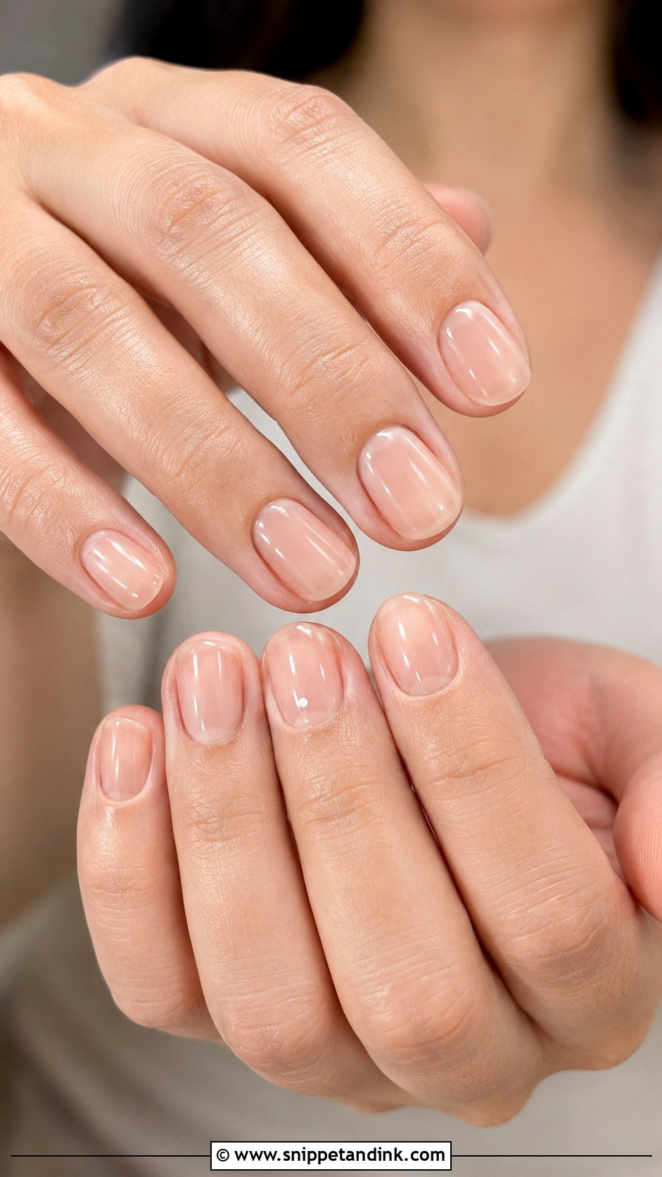 Natural Glossy Wedding Nails - Snippet and Ink - 20 Simple Nail Art for Wedding Ideas