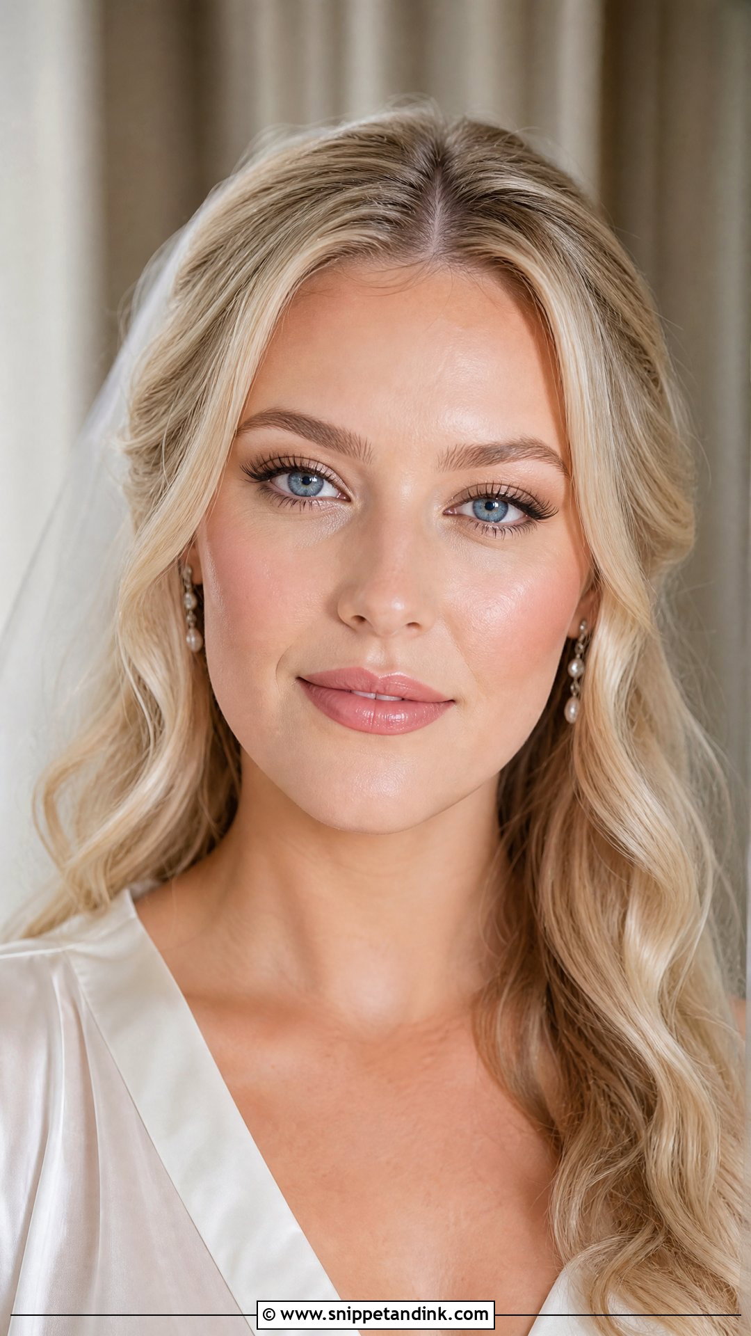 Natural Glowy Wedding Makeup for Blue Eyes - Snippet and Ink - 20 Glowy Wedding Makeup for Blue Eyes