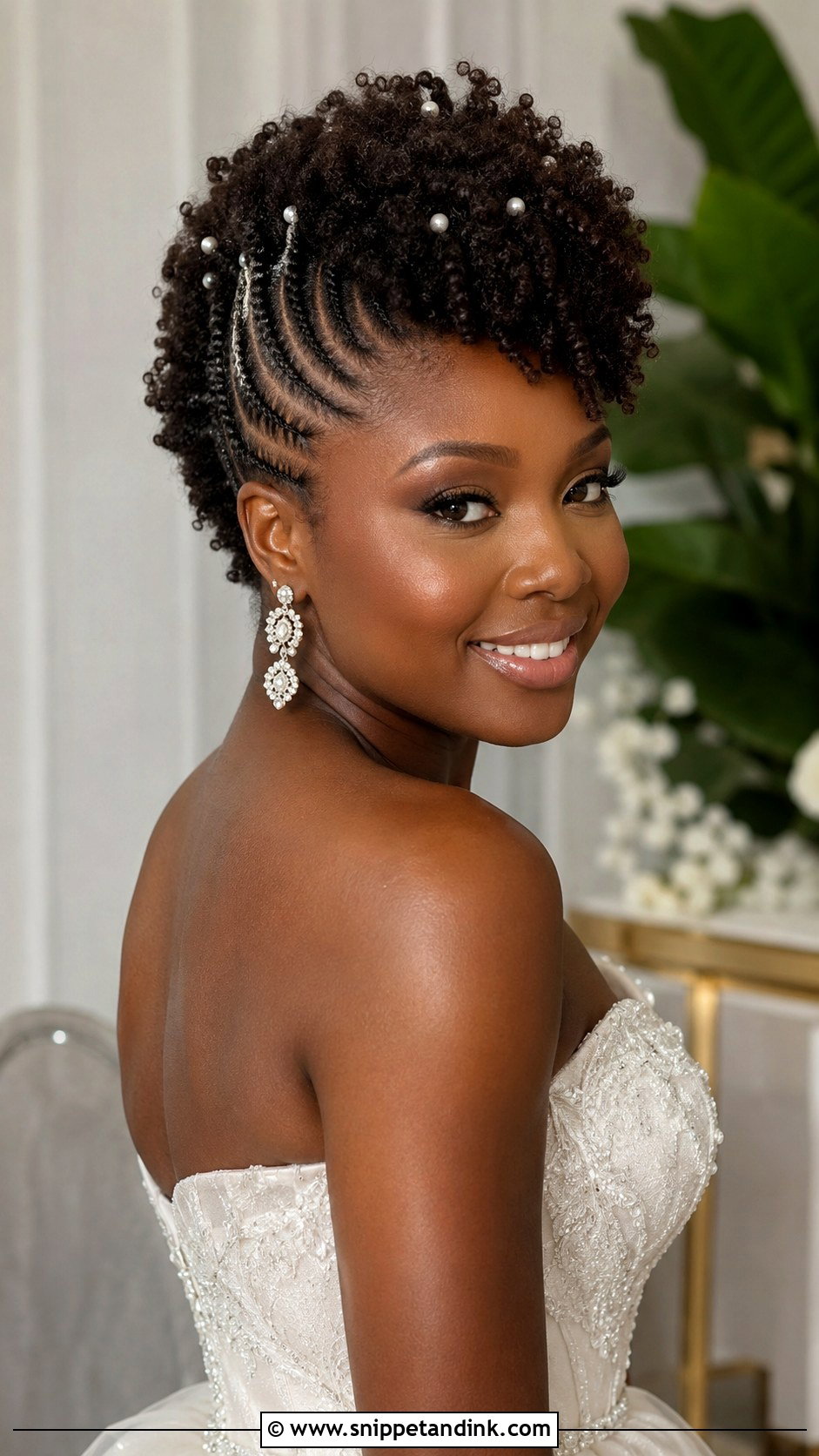 Natural Hair Braided Mohawk - Snippet and Ink - 15 Wedding Hairstyles for Natural Hair Black Bride Bridal Style