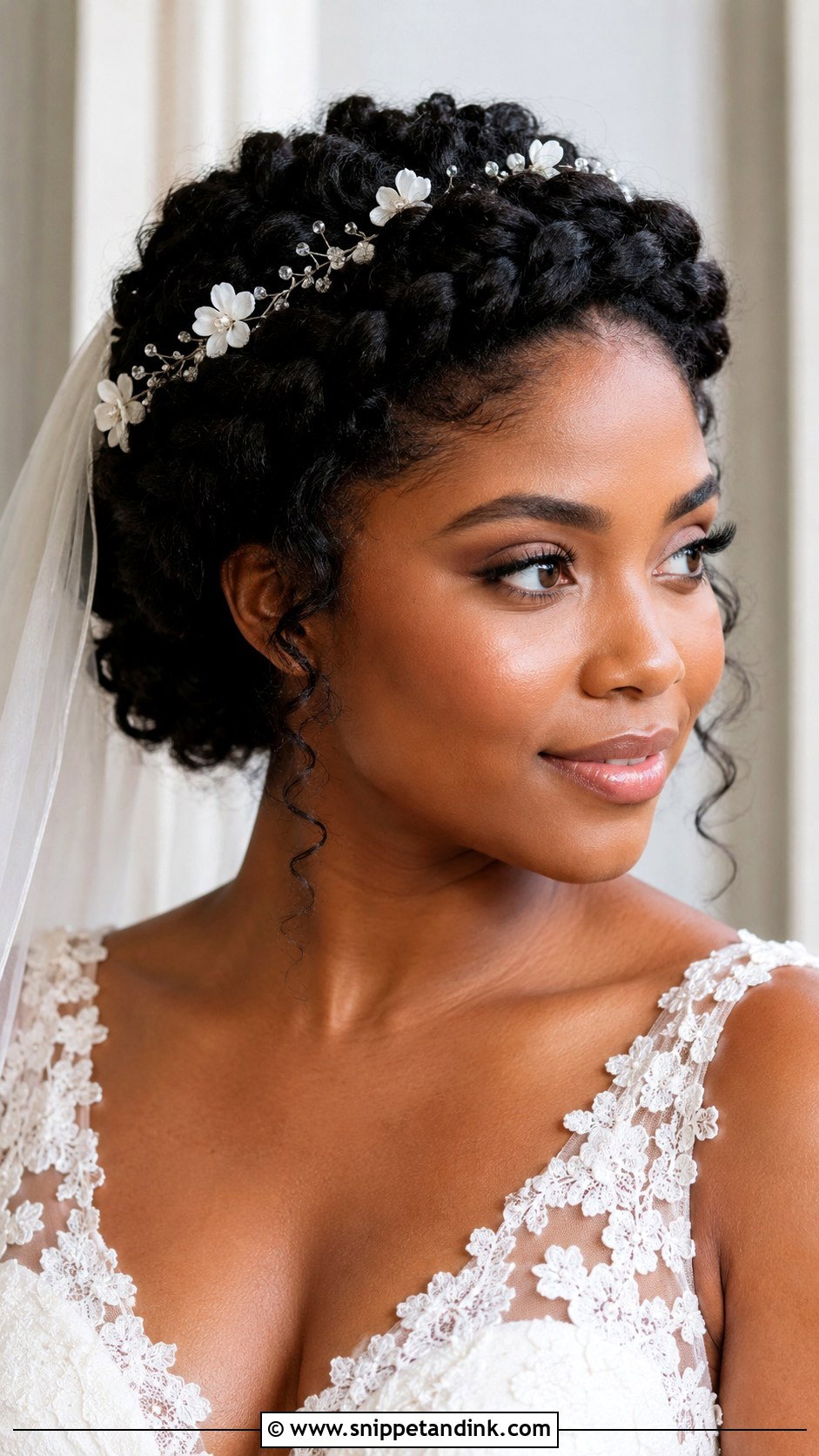 Natural Hair Bridal Updo - Snippet and Ink - 15 Natural Hair Bridal Styles