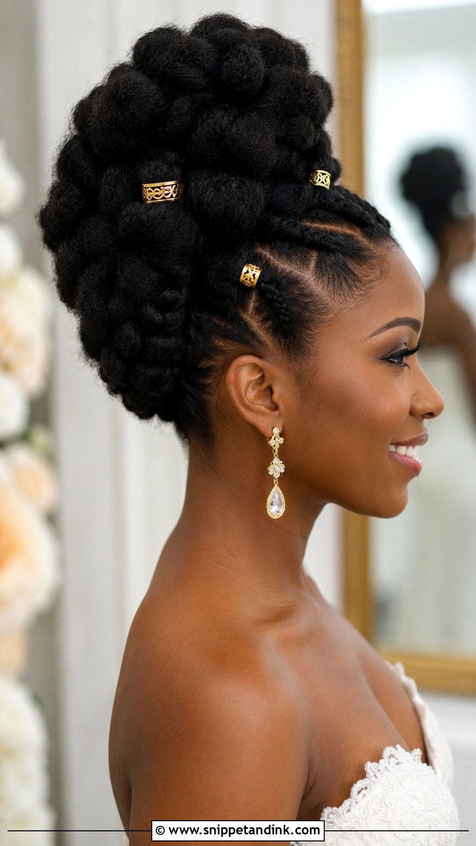 Natural Hair Bridal Updo - Snippet and Ink - 20 Hair Ideas for Bride