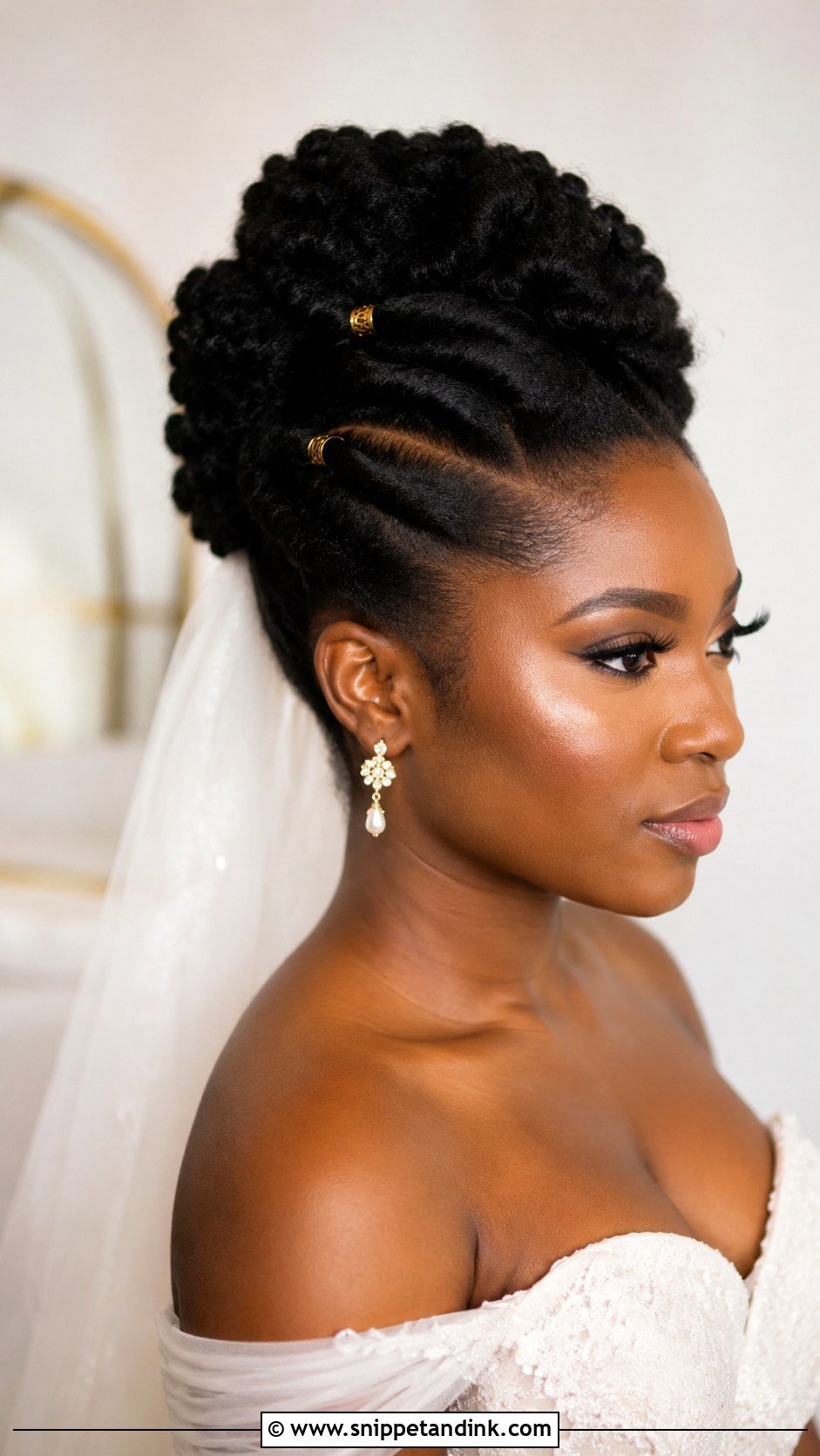 Natural Hair Bridal Updo - Snippet and Ink - 15 Latest Bridal Hairstyles Brides