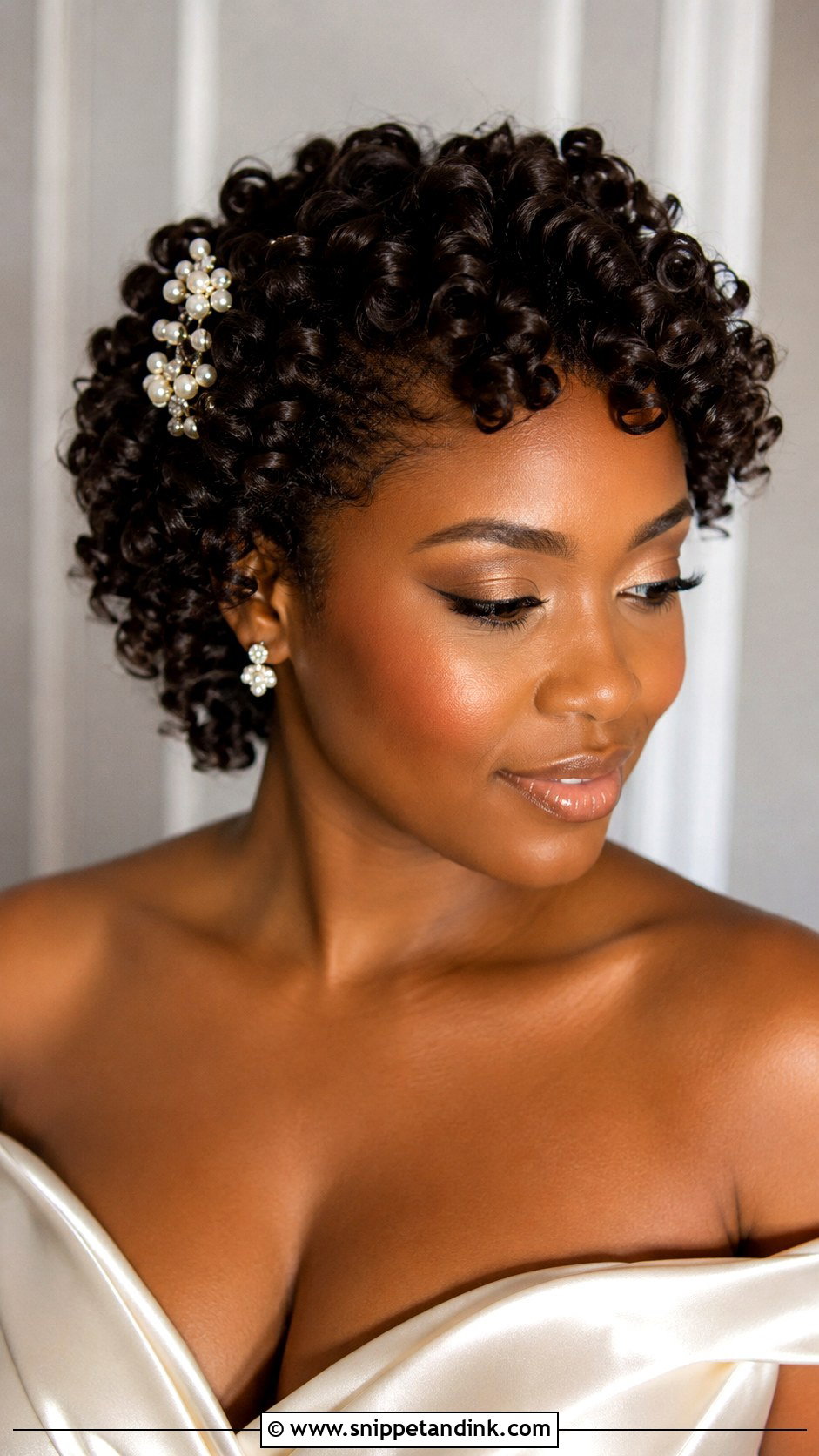 Natural Hair Bride Finger Coils - Snippet and Ink - 25 Natural Hair Brides Ideas