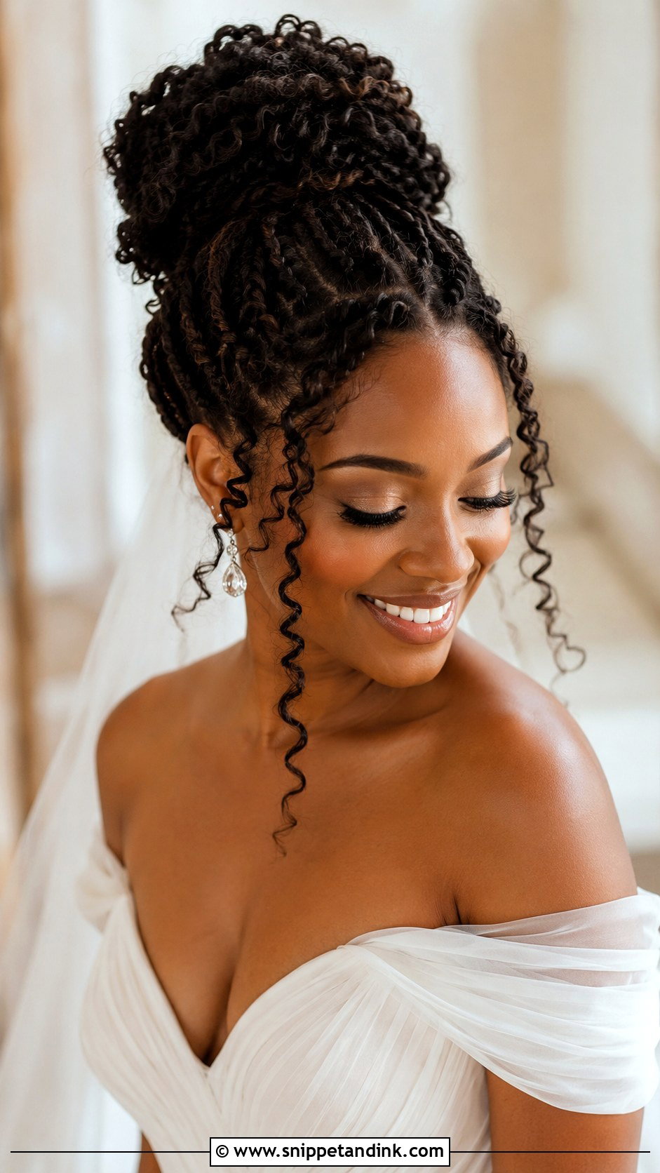 Natural Hair Bride Passion Twist Updo - Snippet and Ink - 25 Natural Hair Brides Ideas
