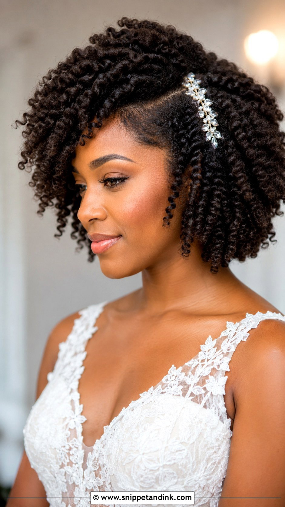 Natural Hair Bride Twist Out - Snippet and Ink - 25 Natural Hair Brides Ideas