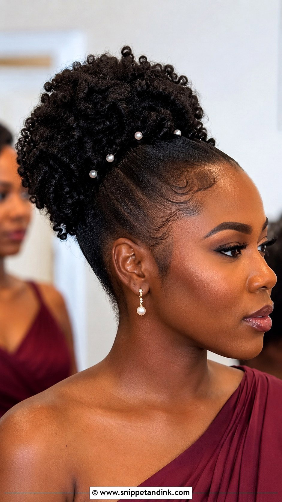 Natural Hair Bridesmaid Ponytail Updo - Snippet and Ink - 20 Bridesmaid Hairstyles Updo Ponytail