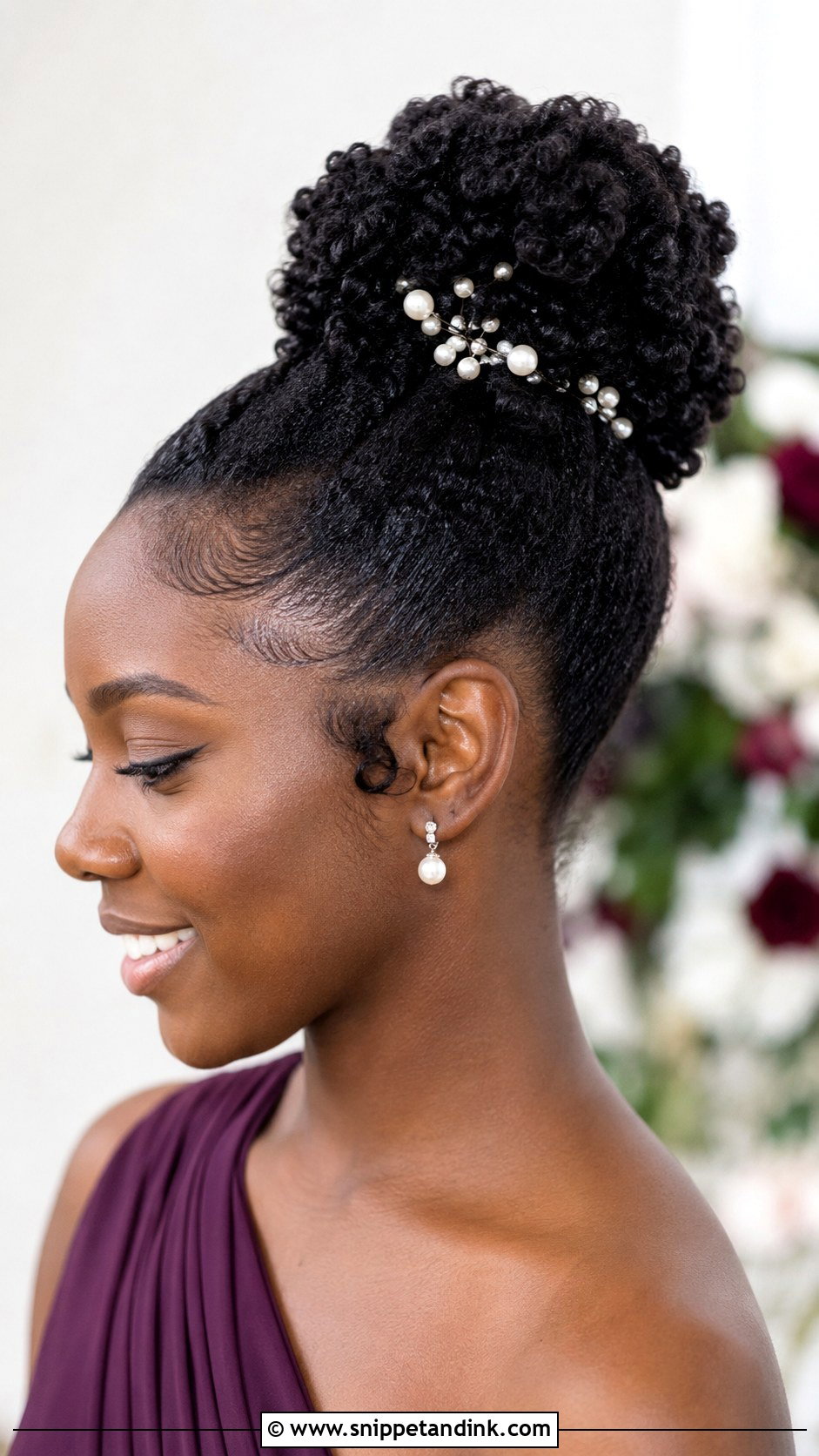 Natural Hair Bridesmaid Updo - Snippet and Ink - 20 Updo for Wedding Bridesmaid Ideas