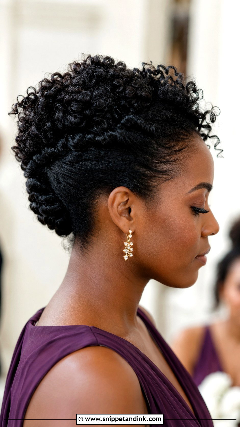 Natural Hair Bridesmaid Updo - Snippet and Ink - 20 Updo Hairstyles for Bridesmaids