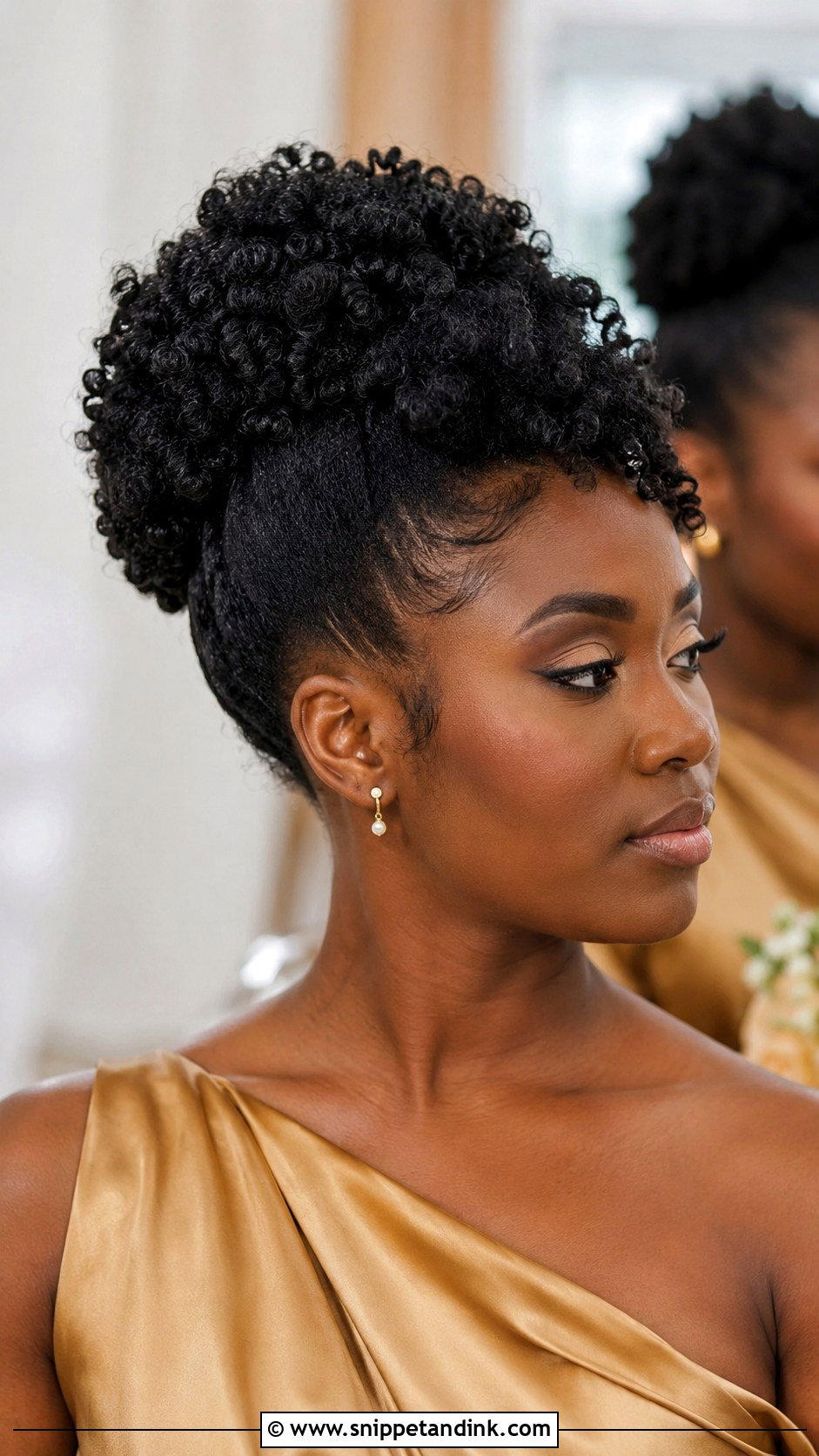 Natural Hair Bridesmaid Updo - Snippet and Ink - 20 Updo Hairstyles for Wedding Bridesmaid