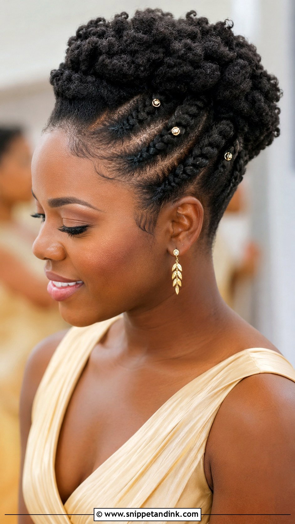 Natural Hair Bridesmaid Updo - Snippet and Ink - 25 Wedding Hair for Bridesmaids Ideas