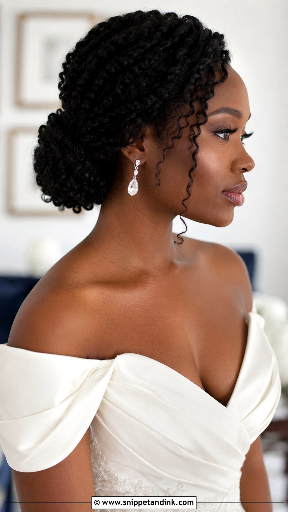 Natural Hair Chignon With Twist Outs - Snippet and Ink - 20 Natural Hairstyles for Brides