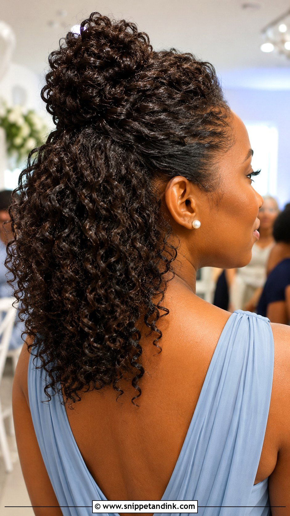 Natural Hair Half Up Half Down For Wedding Guest - Snippet and Ink - 15 Natural Hair Styles for Wedding Guests