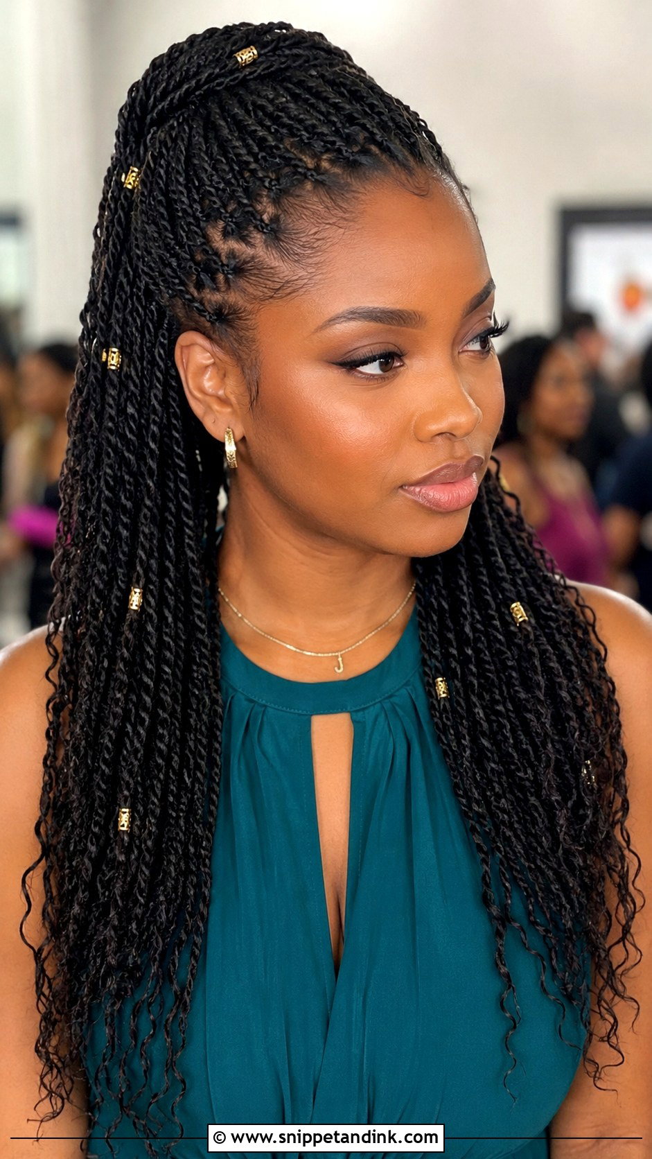 Natural Hair Mini Twists For Wedding Guest - Snippet and Ink - 15 Natural Hair Styles for Wedding Guests