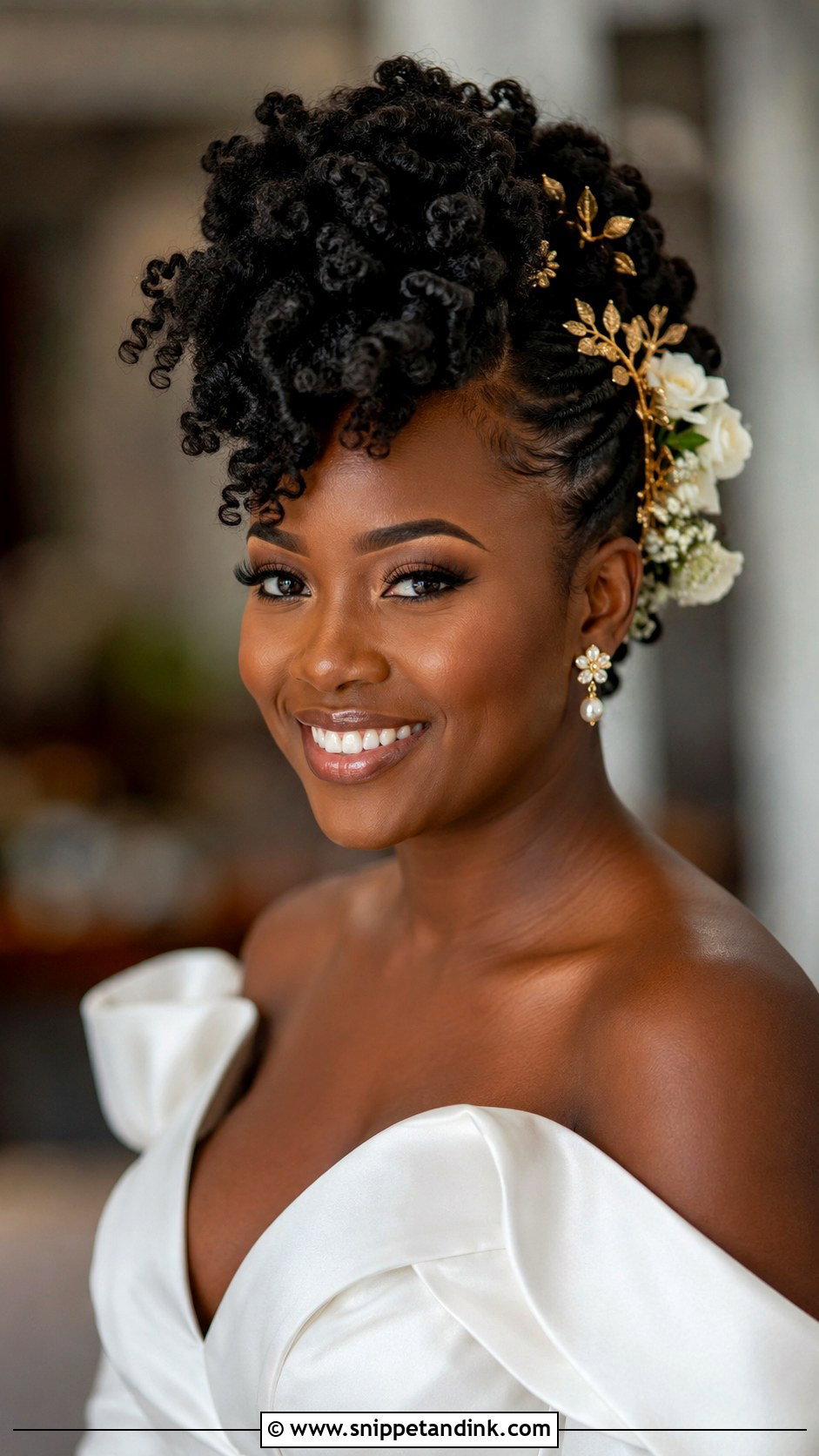 Natural Hair Mohawk Updo - Snippet and Ink - 20 Natural Hairstyles for Brides