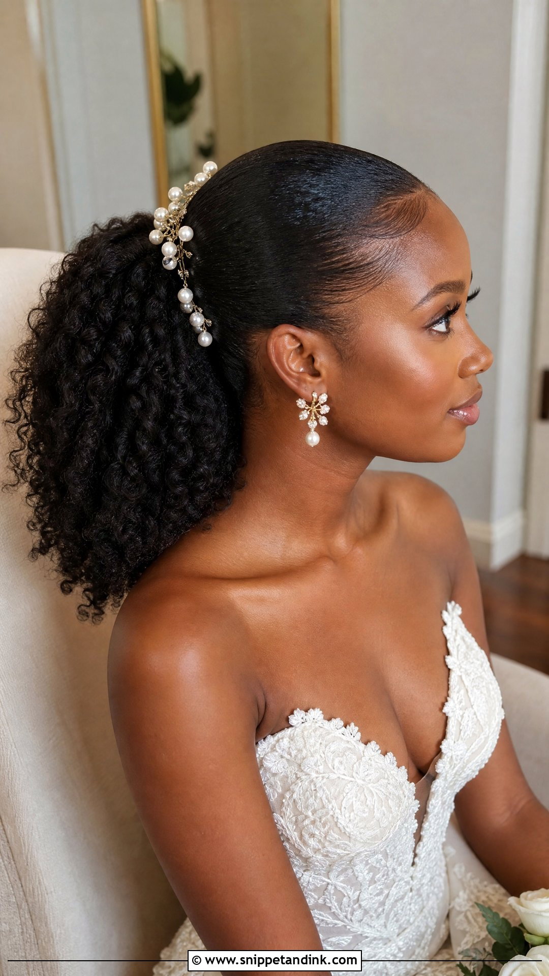 Natural Hair Ponytail Bride Hair - Snippet and Ink - 20 Ponytail Bride Hair Ideas