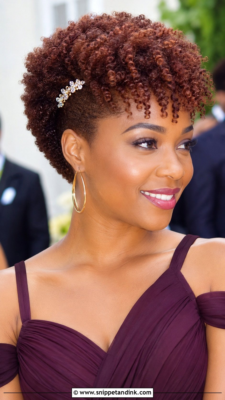 Natural Hair Tapered Afro For Wedding Guest - Snippet and Ink - 15 Natural Hair Styles for Wedding Guests