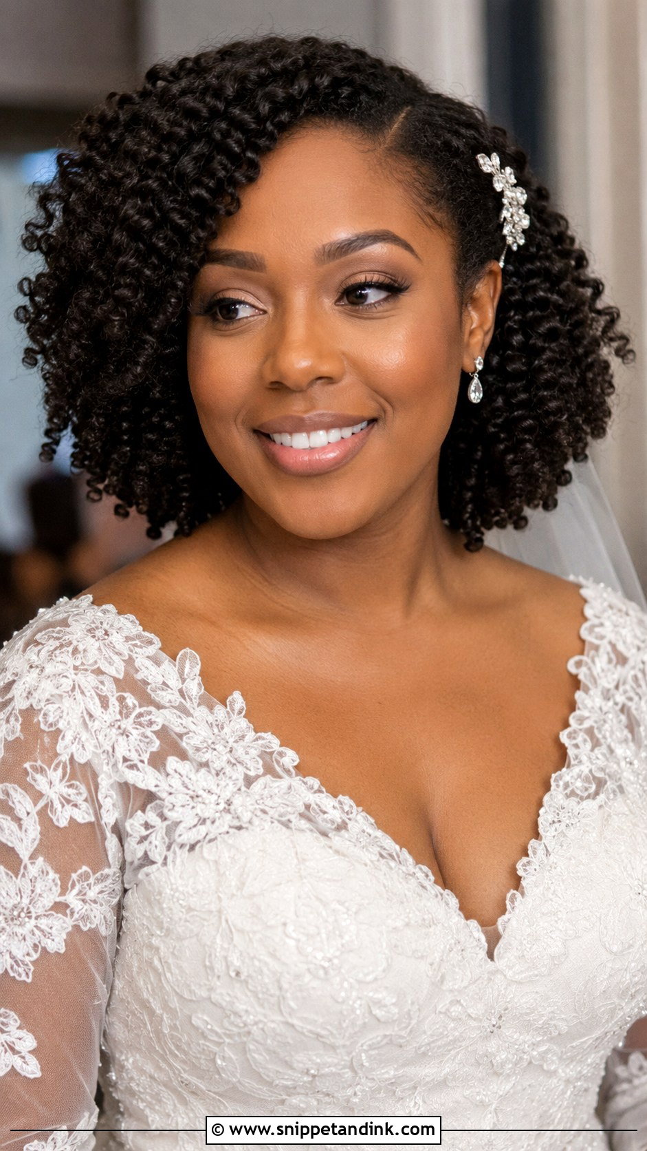 Natural Hair Twist Out Wedding Hairstyle - Snippet and Ink - 15 Natural Black Women Wedding Hairstyles