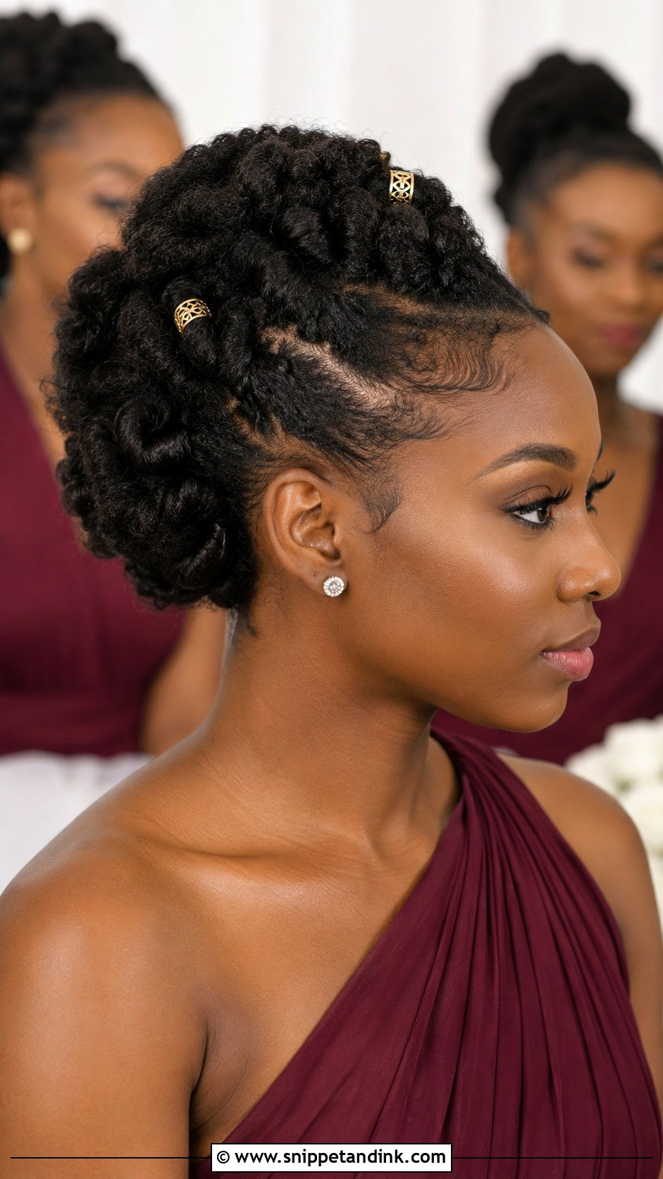 Natural Hair Updo Bridesmaid Hair - Snippet and Ink - 20 2025 Bridesmaid Hair Ideas