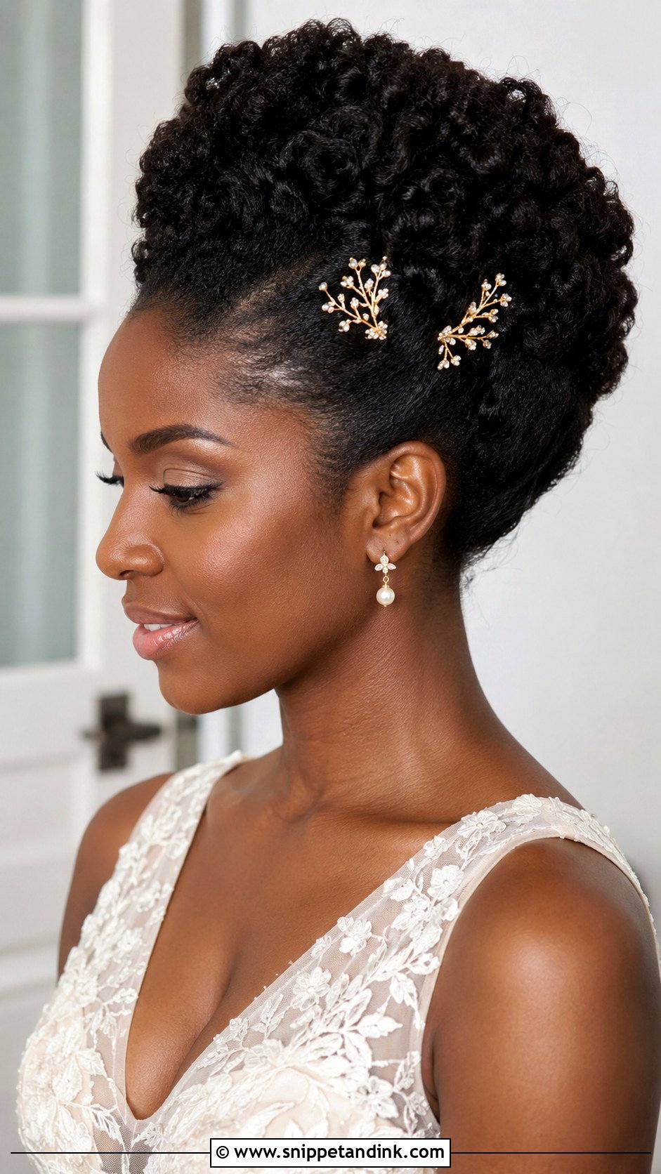 Natural Hair Updo Wedding Hair - Snippet and Ink - 20 Hair Ideas for a Wedding