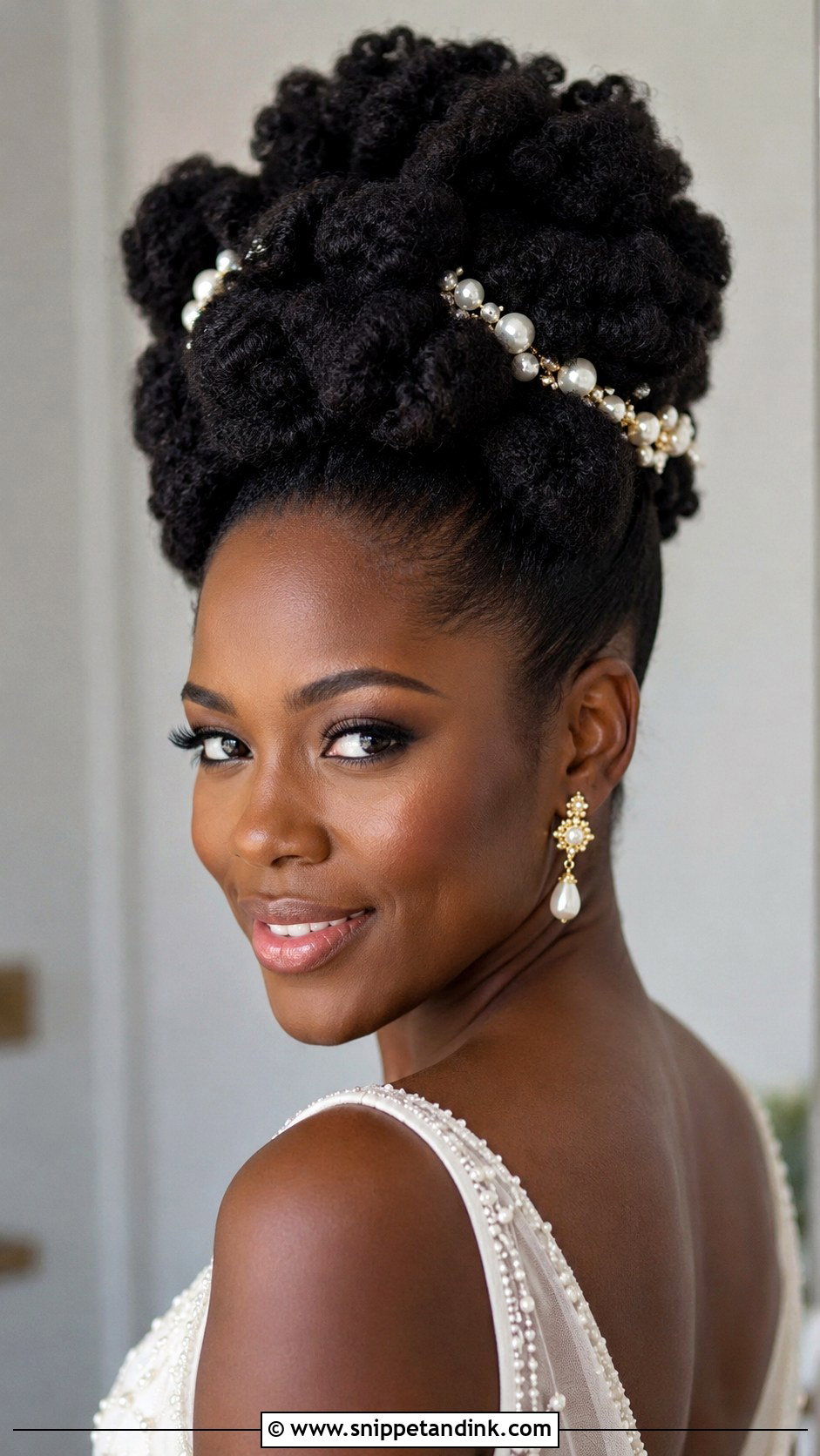 Natural Hair Updo Wedding Hairstyle - Snippet and Ink - 20 Hair Up Wedding Hairstyles