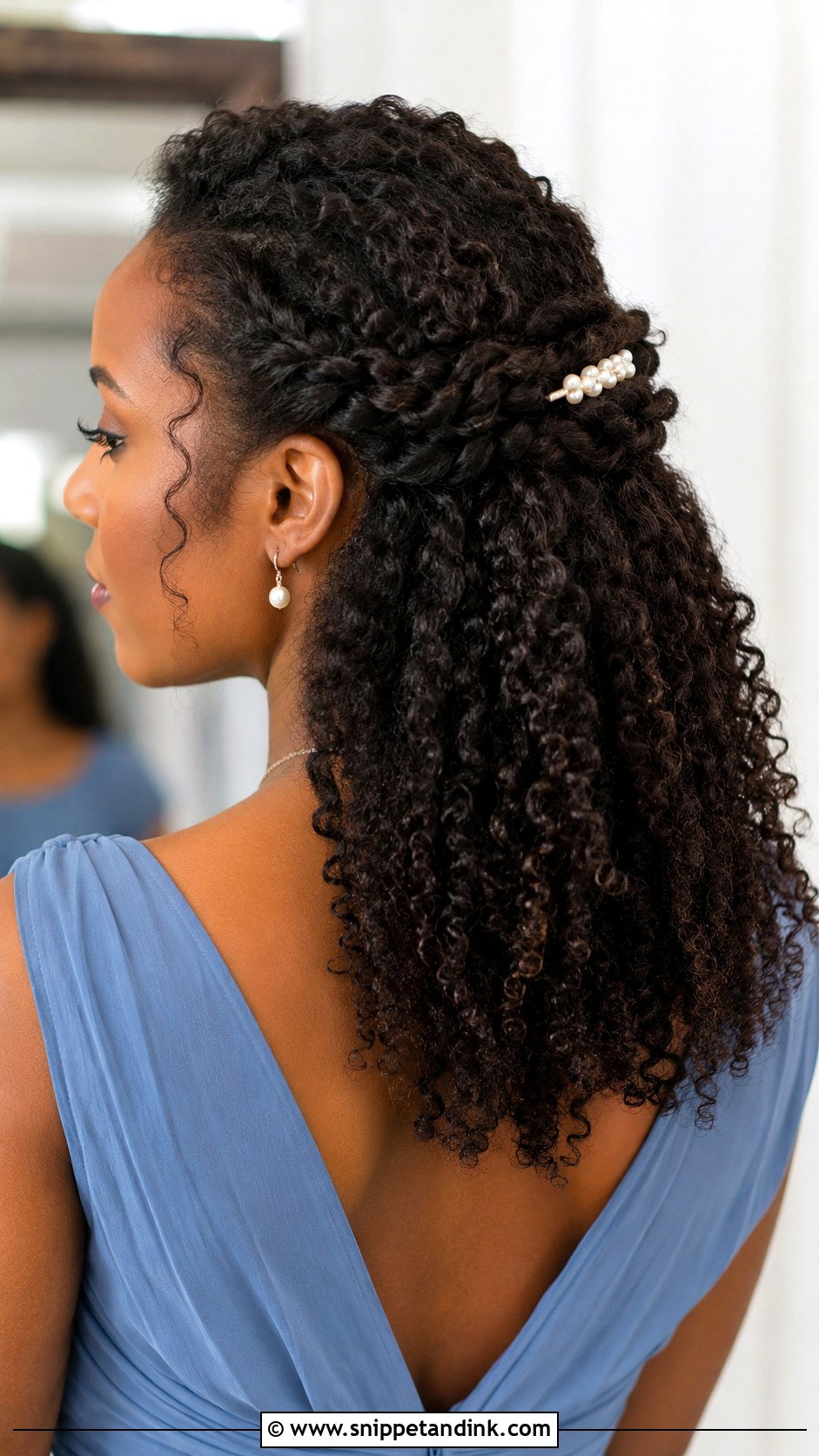 Natural Hair Wedding Guest Half Up Half Down - Snippet and Ink - 15 Natural Hair Wedding Guest Styles