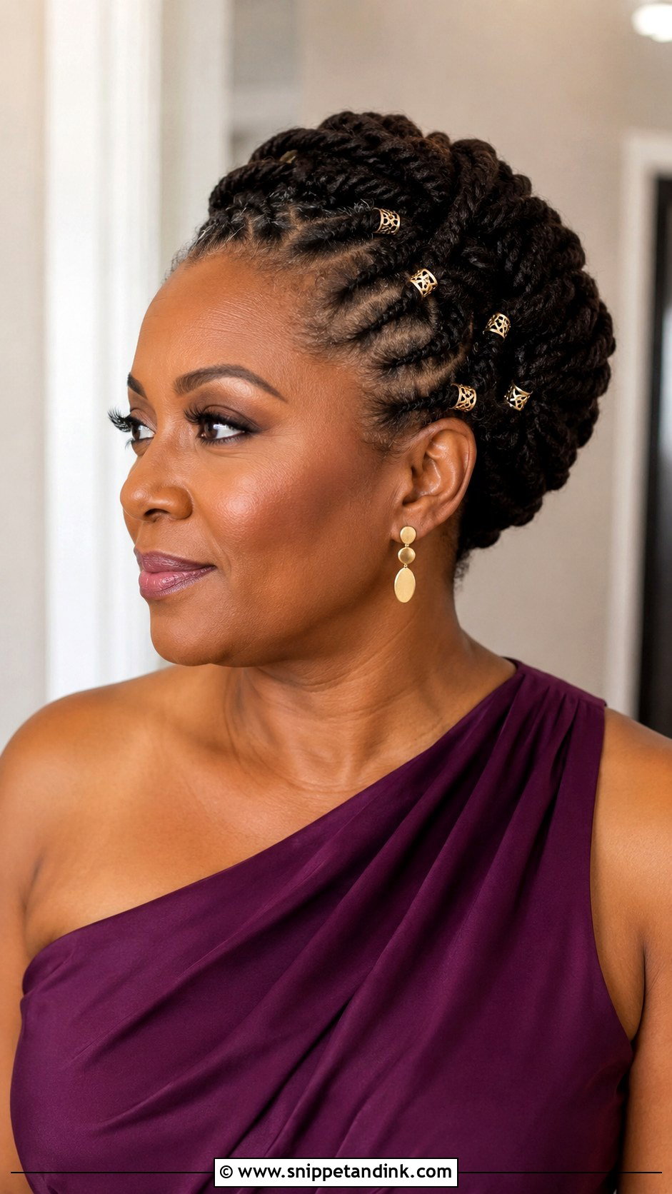 Natural Hair Wedding Guest Loc Updo - Snippet and Ink - 15 Natural Hair Wedding Guest Styles