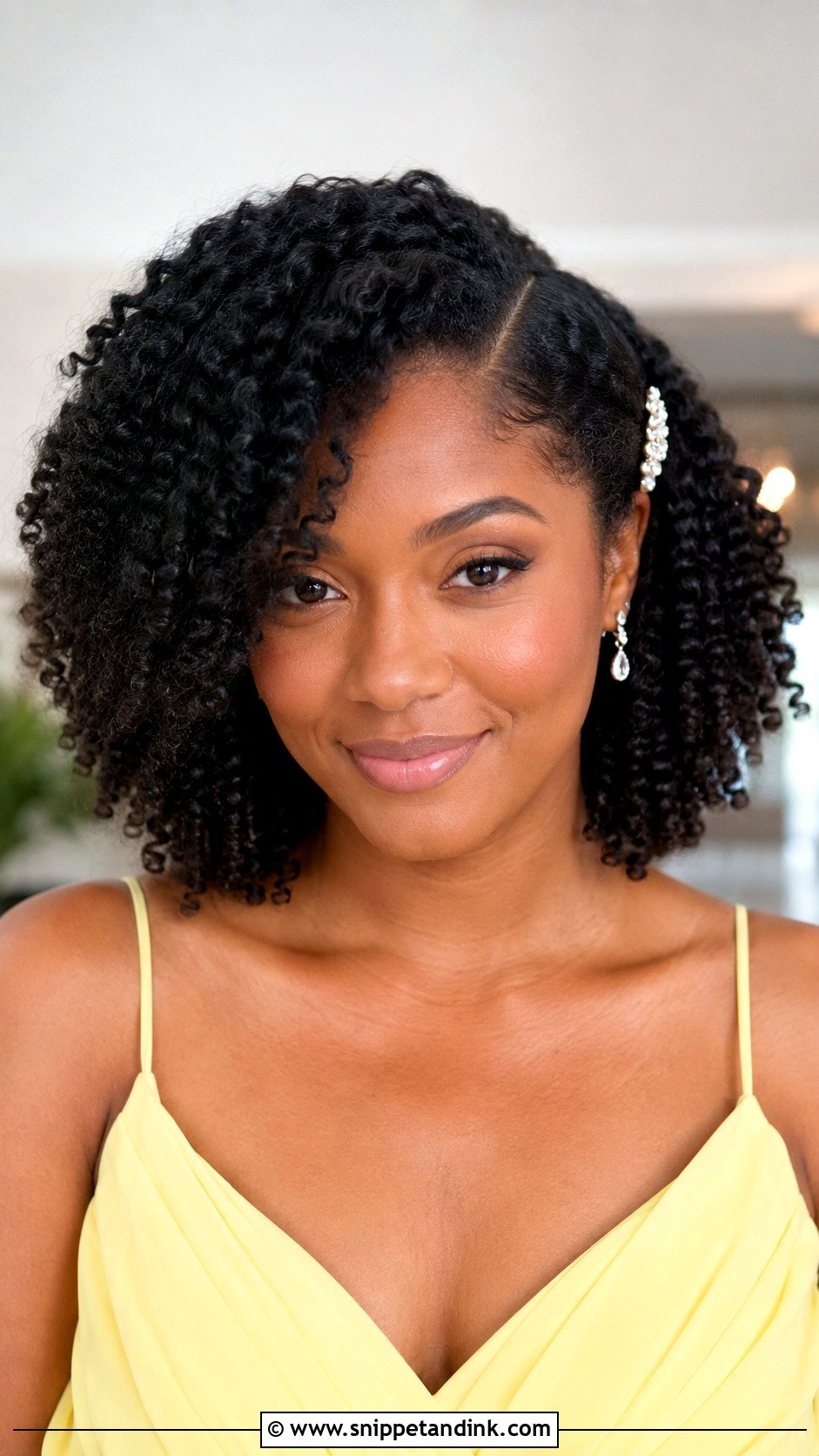 Natural Hair Wedding Guest Wash And Go - Snippet and Ink - 15 Natural Hair Wedding Guest Styles