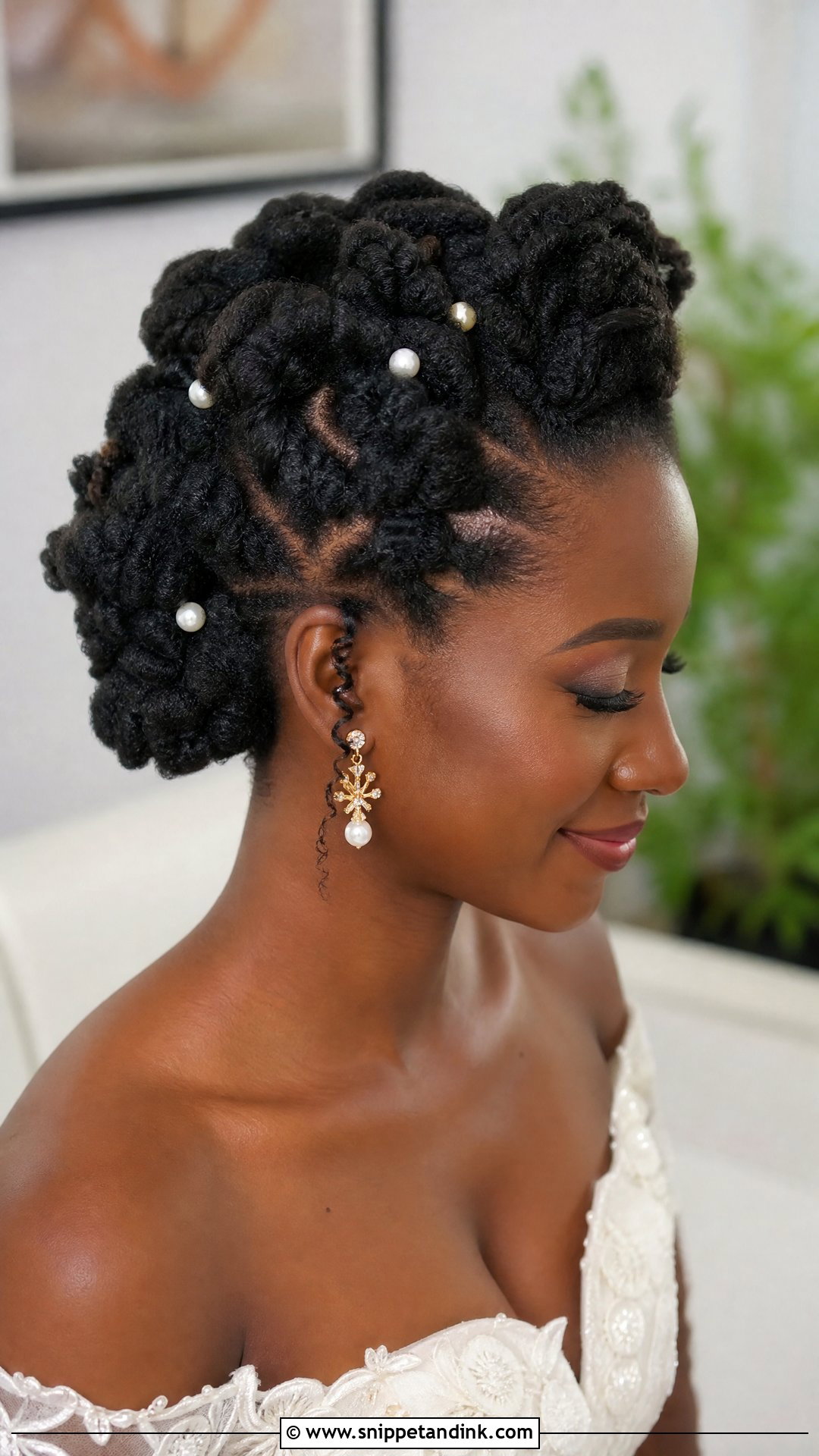 Natural Hair Wedding Hairstyle - Snippet and Ink - 20 Women Wedding Hairstyles