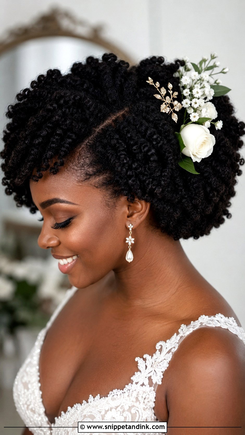 Natural Hair Wedding Hairstyle - Snippet and Ink - 30 Hairstyle for Bride Ideas
