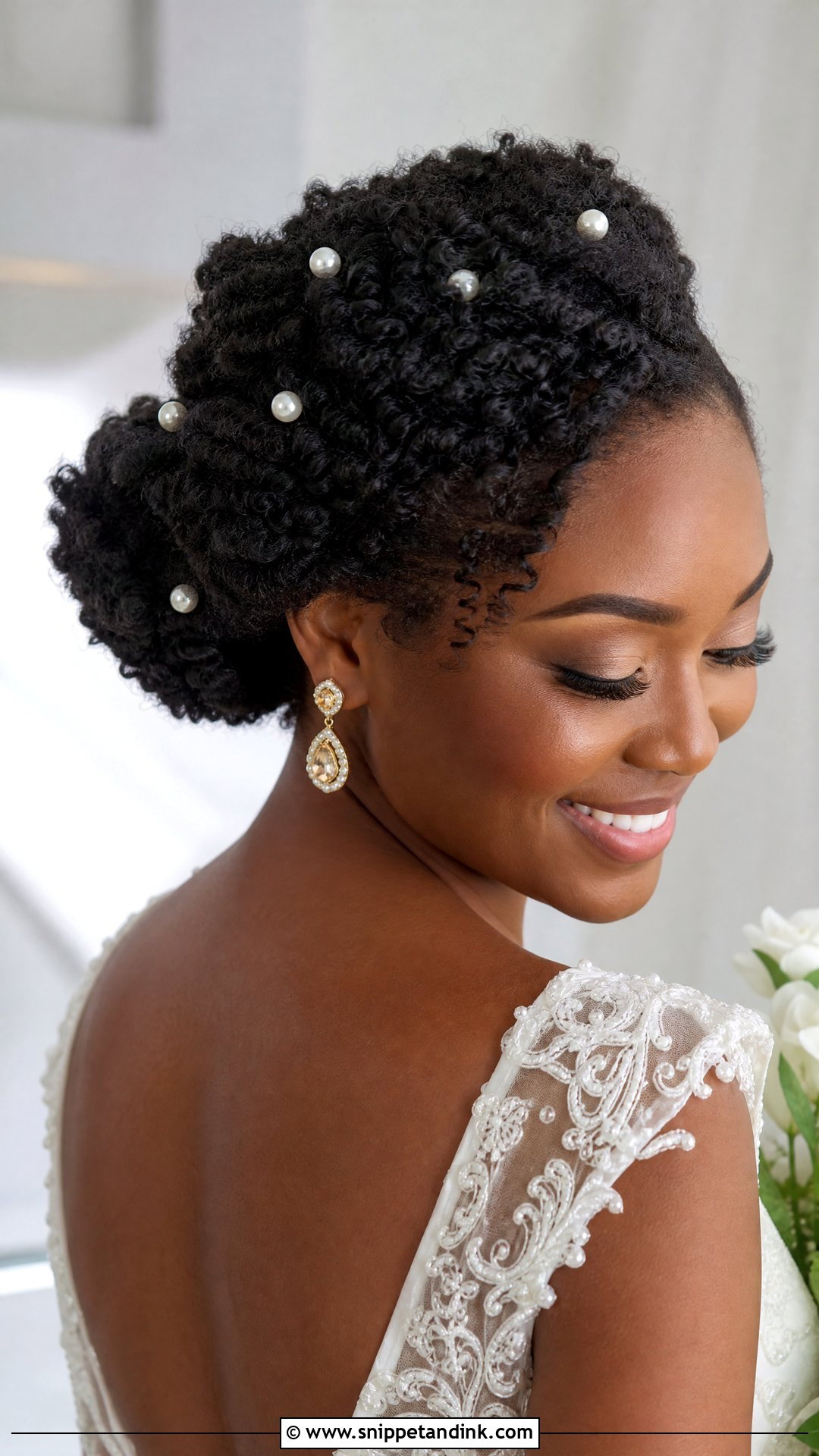 Natural Hair Wedding Hairstyle - Snippet and Ink - 15 Chic Wedding Hairstyles