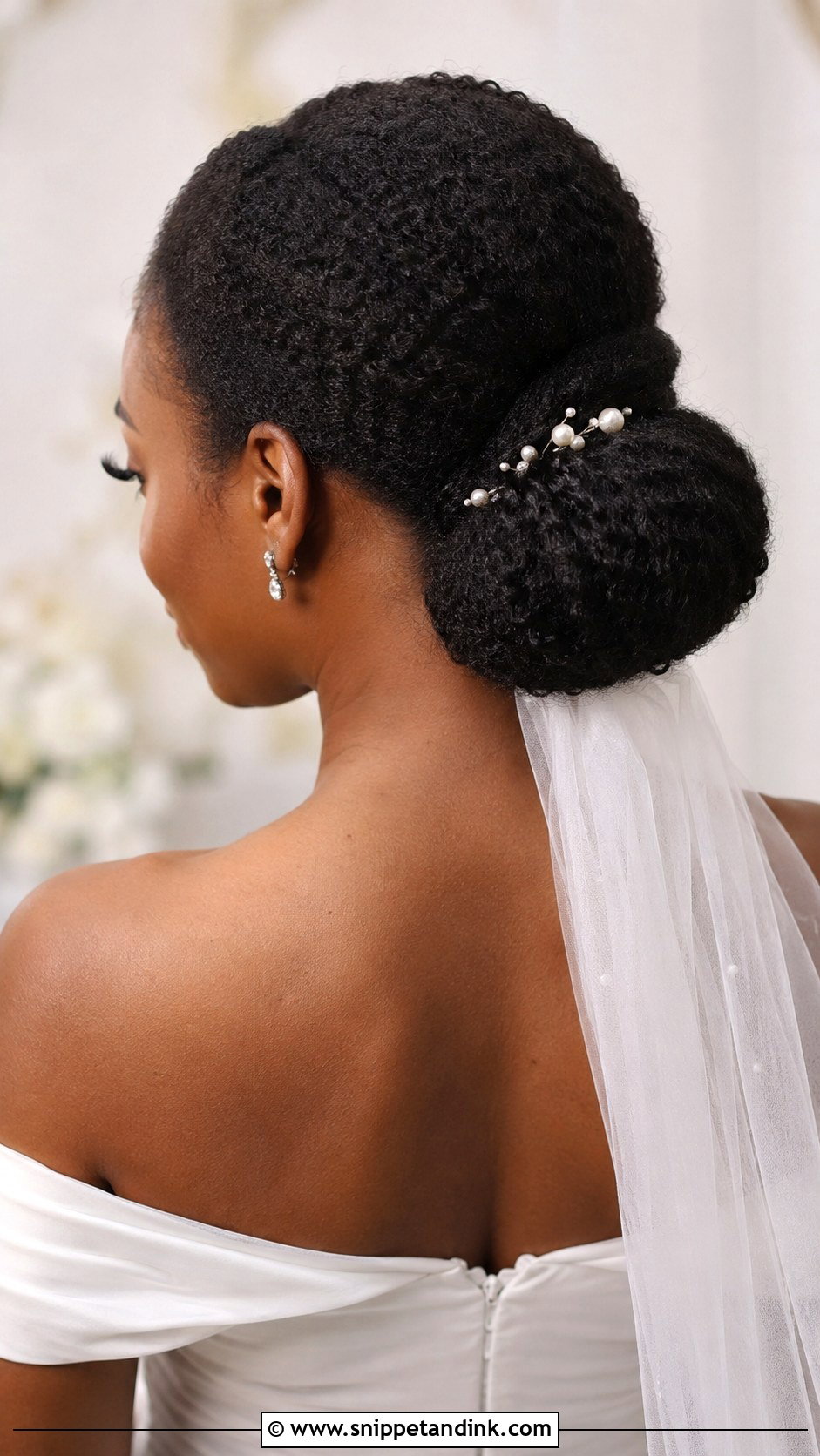 Natural Hair Wedding Updo - Snippet and Ink - 15 Natural Hair Wedding Styles African American Black Bride