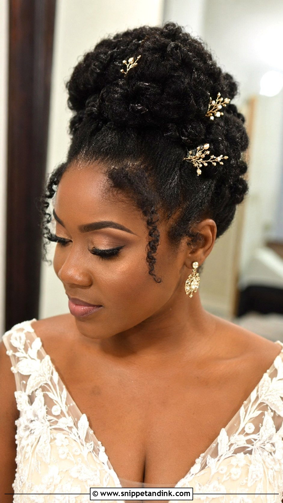 Natural Hair Wedding Updo - Snippet and Ink - 15 Unique Hairstyles for Wedding