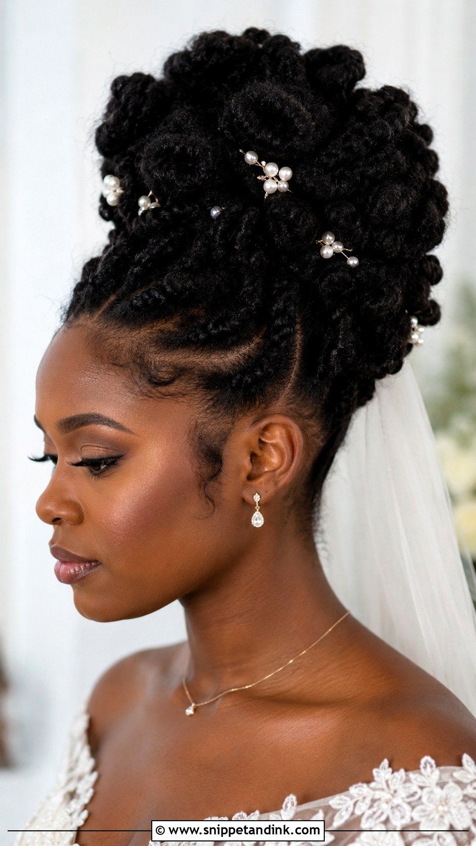 Natural Hair Wedding Updo - Snippet and Ink - 15 Updo Hairstyle Wedding Ideas