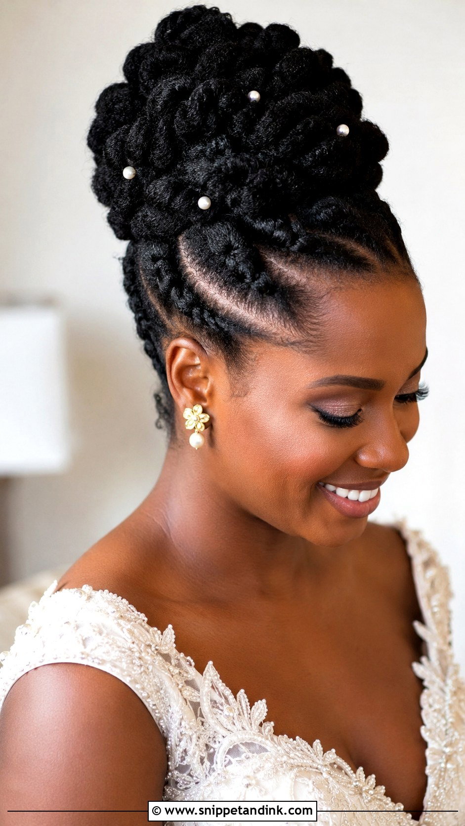 Natural Hair Wedding Updo - Snippet and Ink - 15 Wedding Ceremony Hairstyles