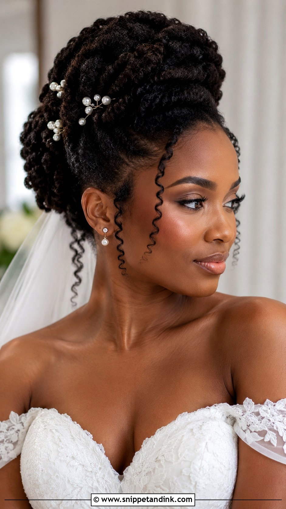 Natural Hair Wedding Updo - Snippet and Ink - 15 Wedding Hairstyles for Black Brides