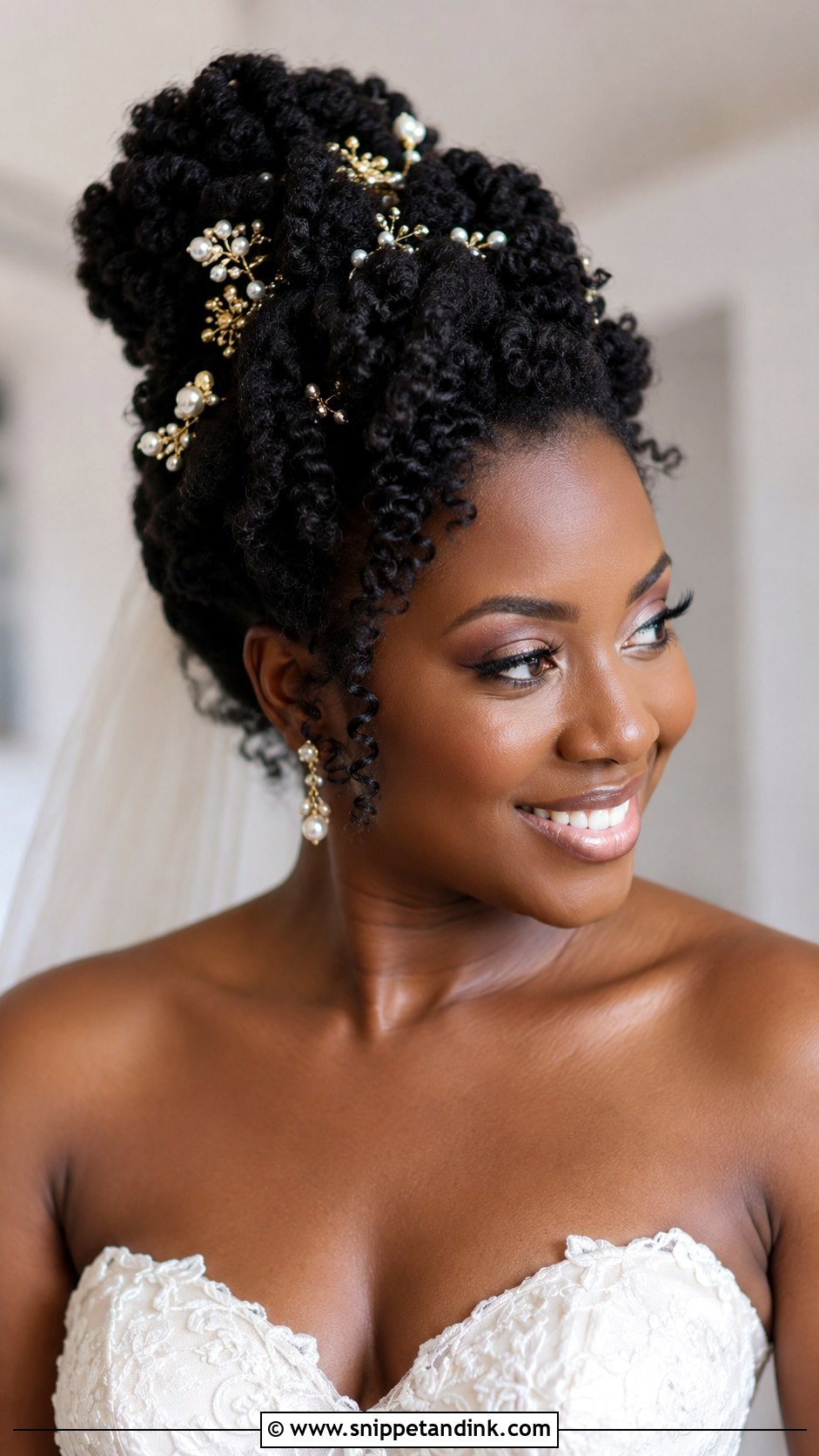 Natural Hair Wedding Updo - Snippet and Ink - 20 Marriage Hair Styles